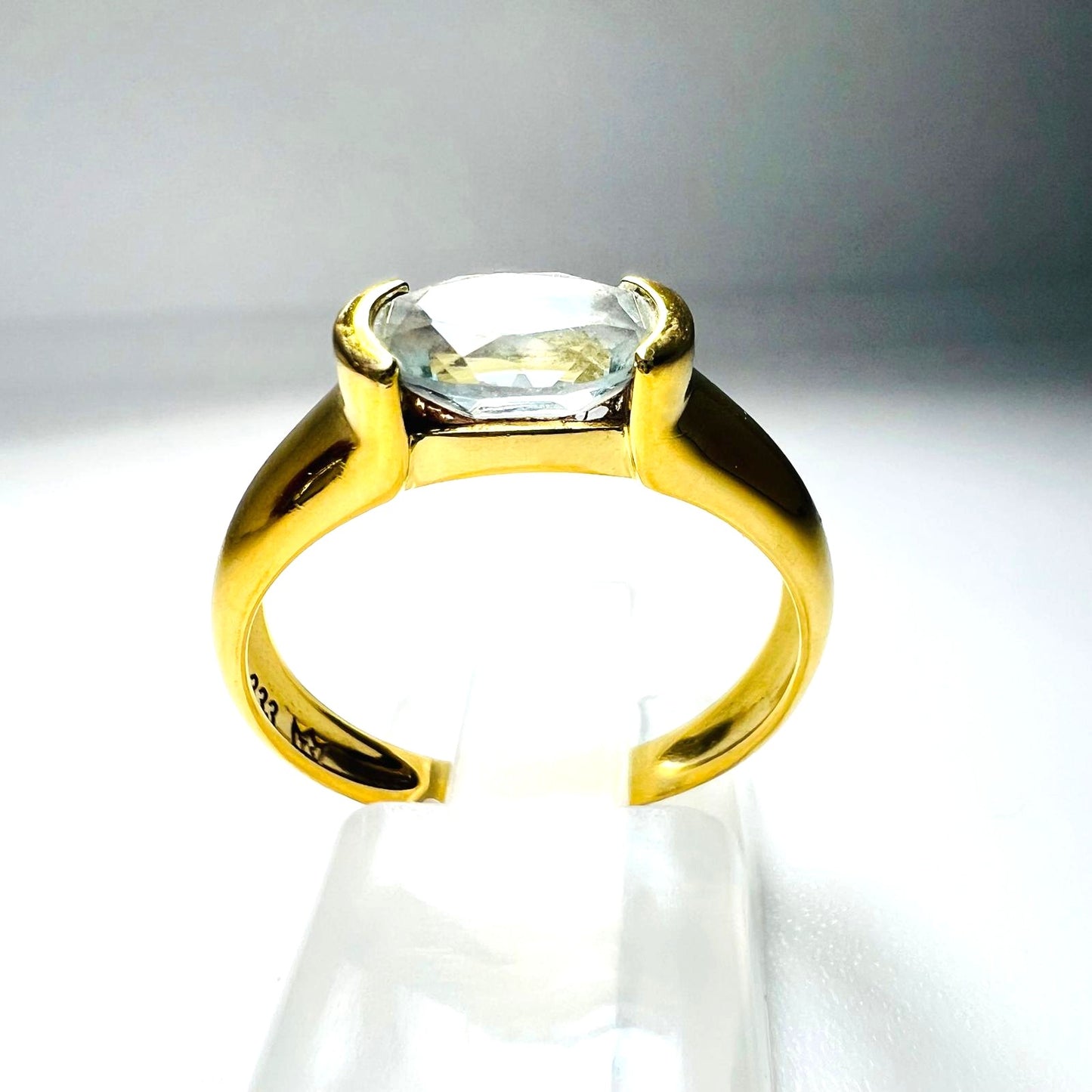 333 Gold Ring Aquamarin