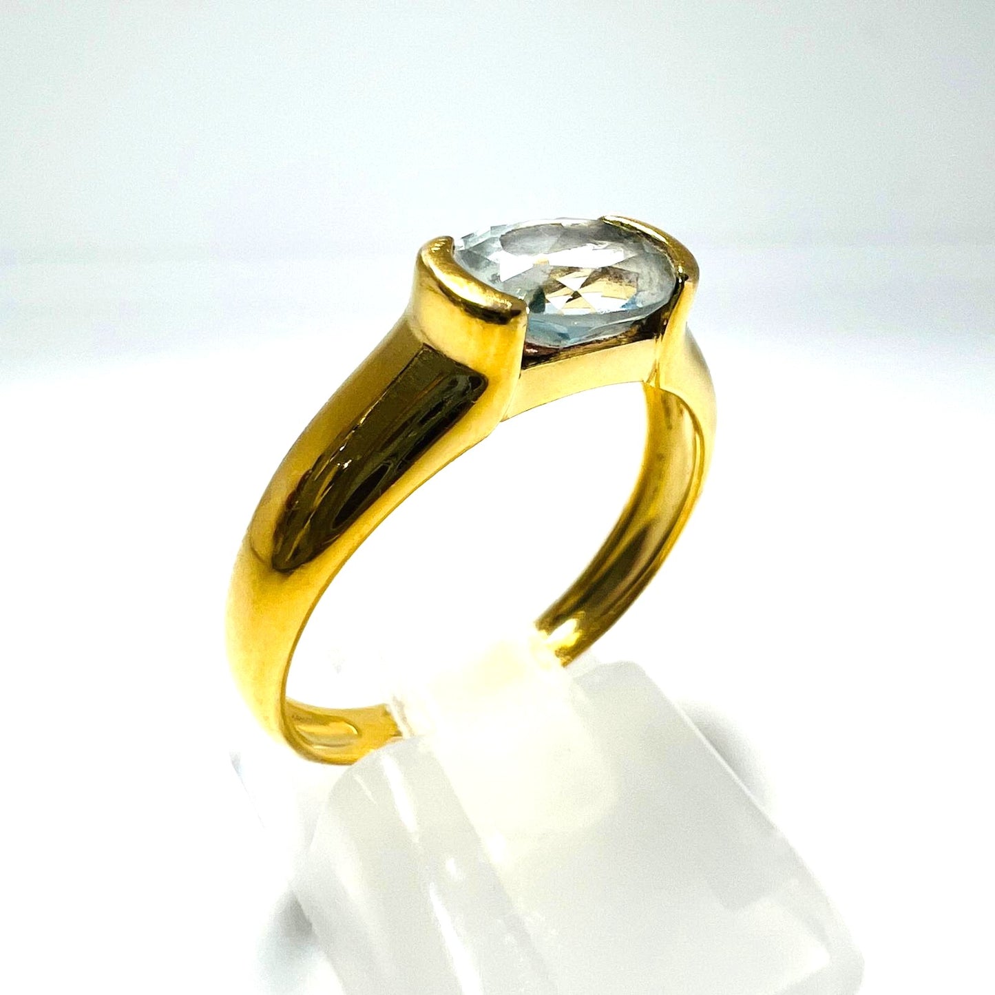 333 Gold Ring Aquamarin