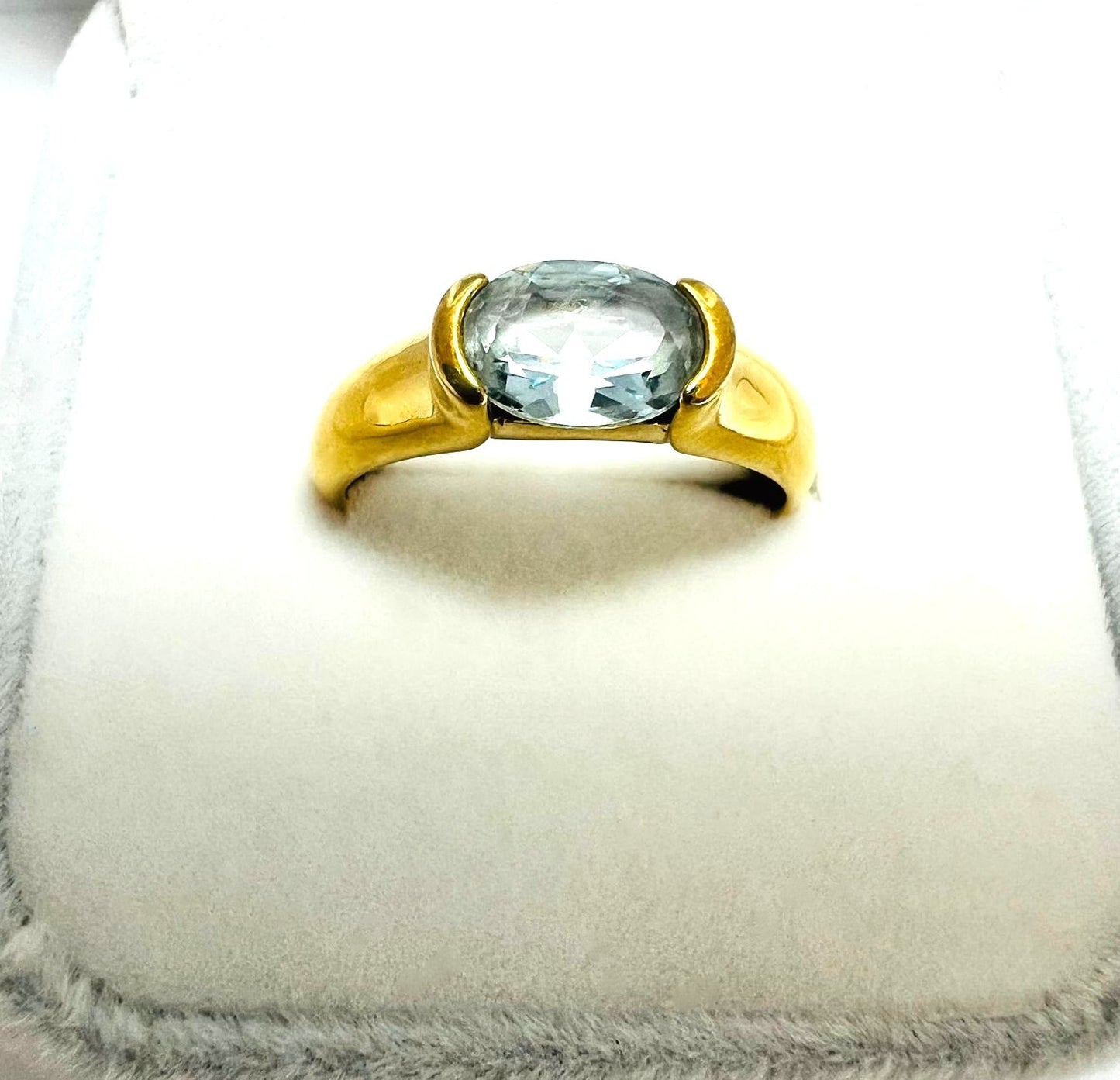 333 Gold Ring Aquamarin
