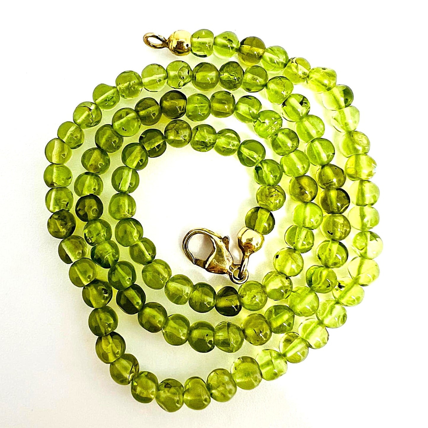 Peridot Kette 925 Silber vergoldet