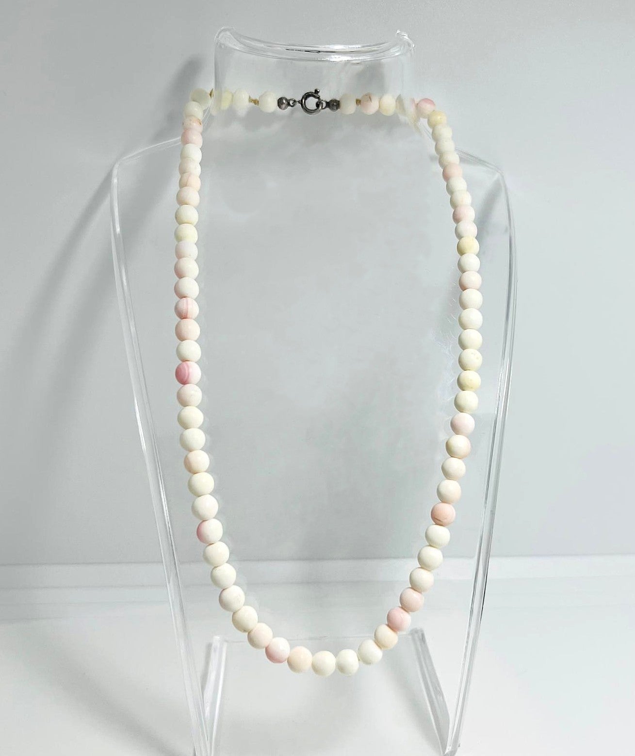 Edelkorallen Kette Engelshaut – Minimalistisch & Fein – 46cm – Vintage Necklace Coral