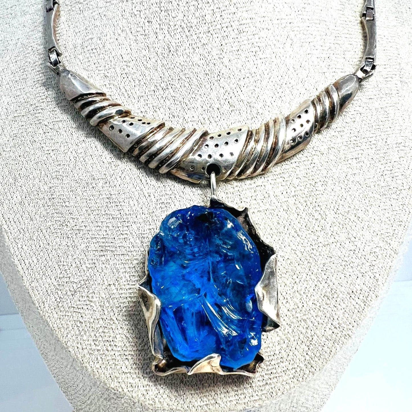 Unikat Vintage Designerkette 950 Silber