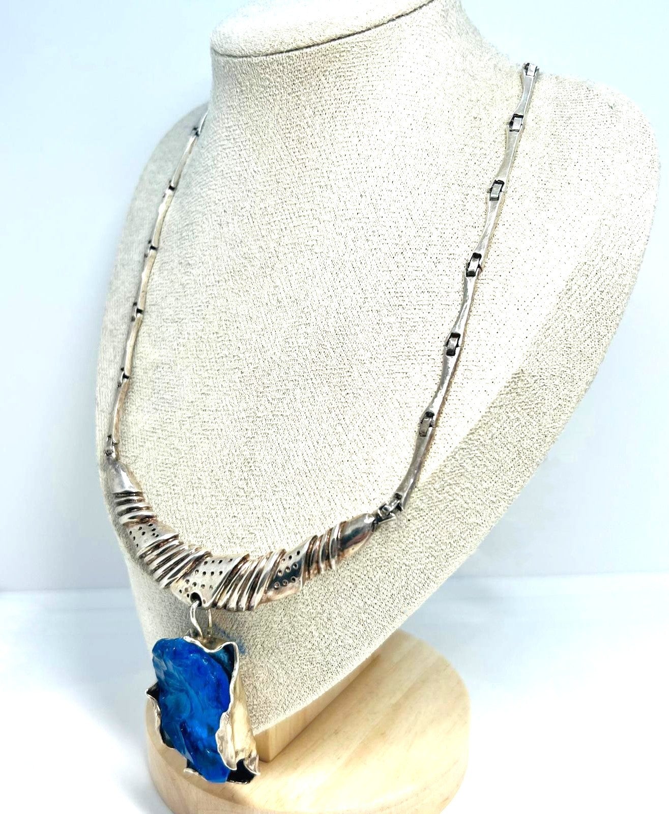 Unikat Vintage Designerkette 950 Silber