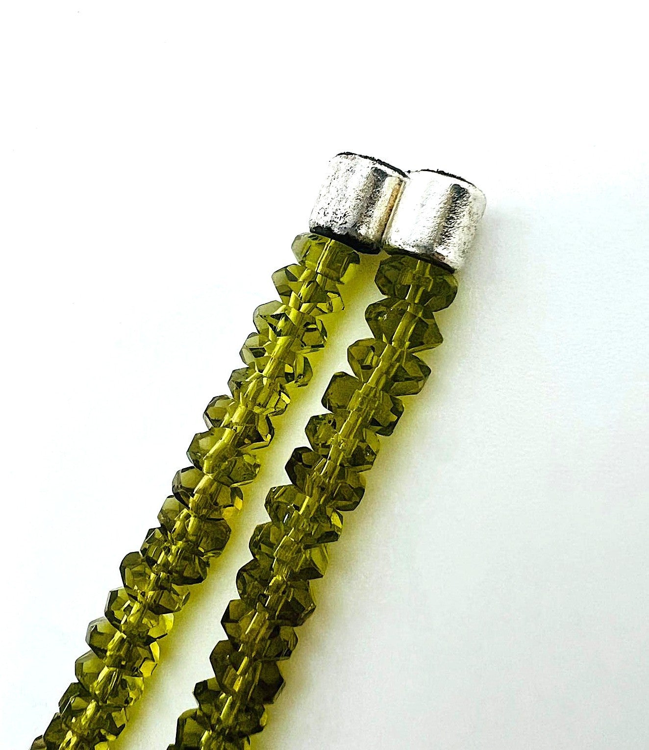 Genuine faceted peridot necklace – olive green – gemstone necklace – magnetic clasp