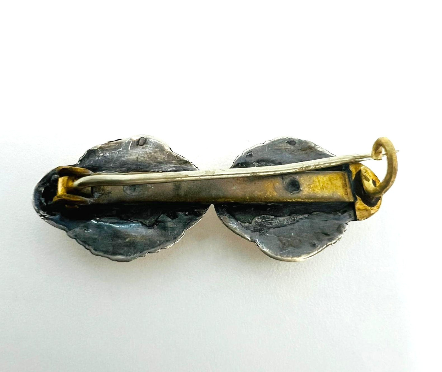 Antike Biedermeier Schaumgold Brosche