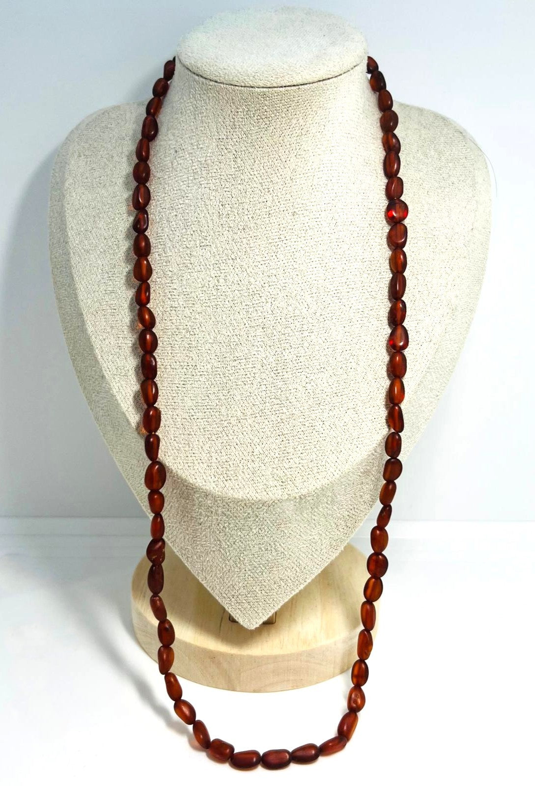 Lange Cognac-Bernstein-Kette