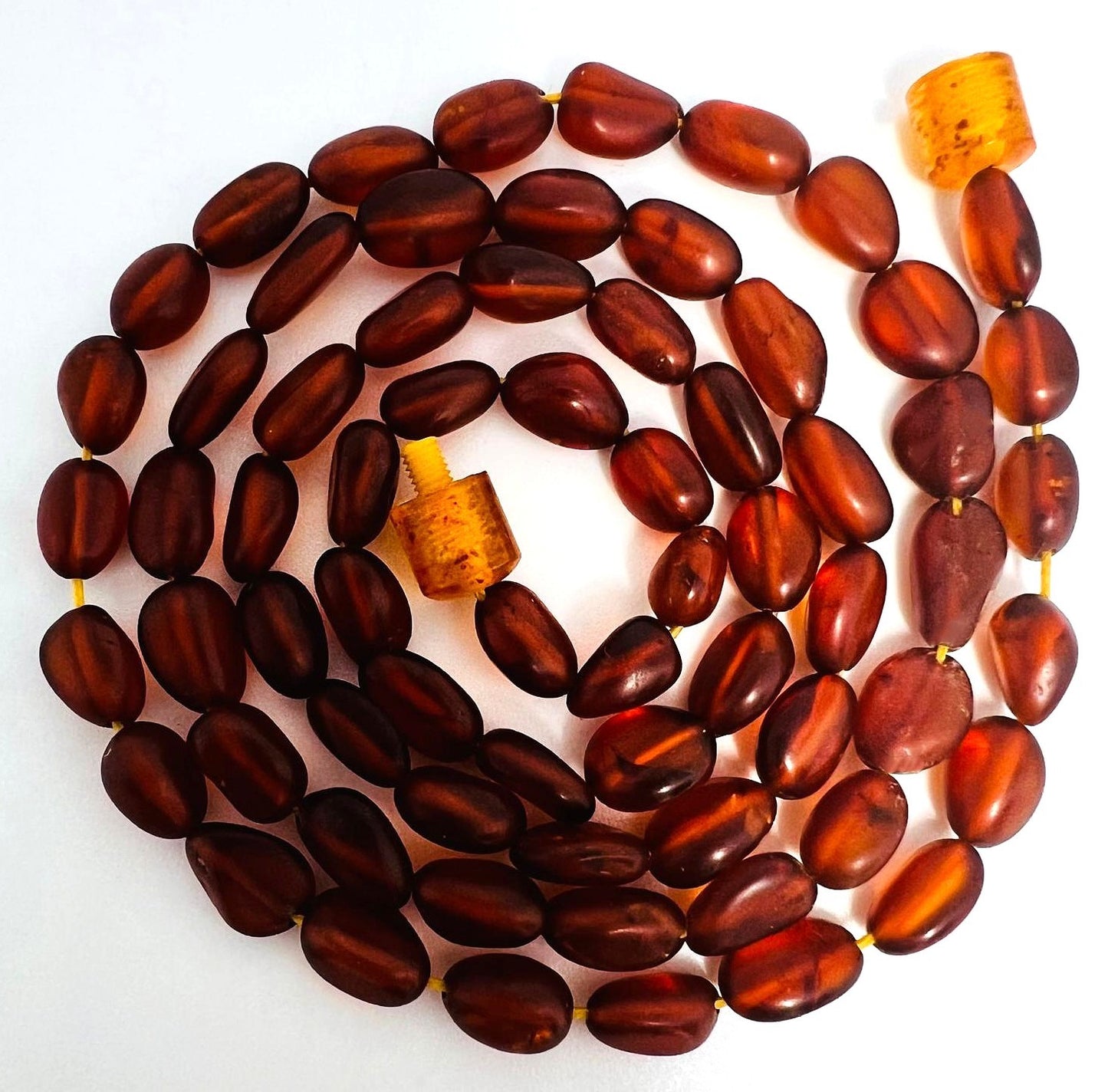 Lange Cognac-Bernstein-Kette