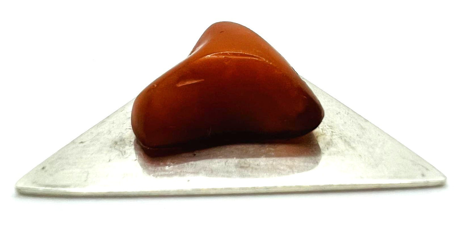 Dreieckiger Butterscotch Bernsteinanhänger