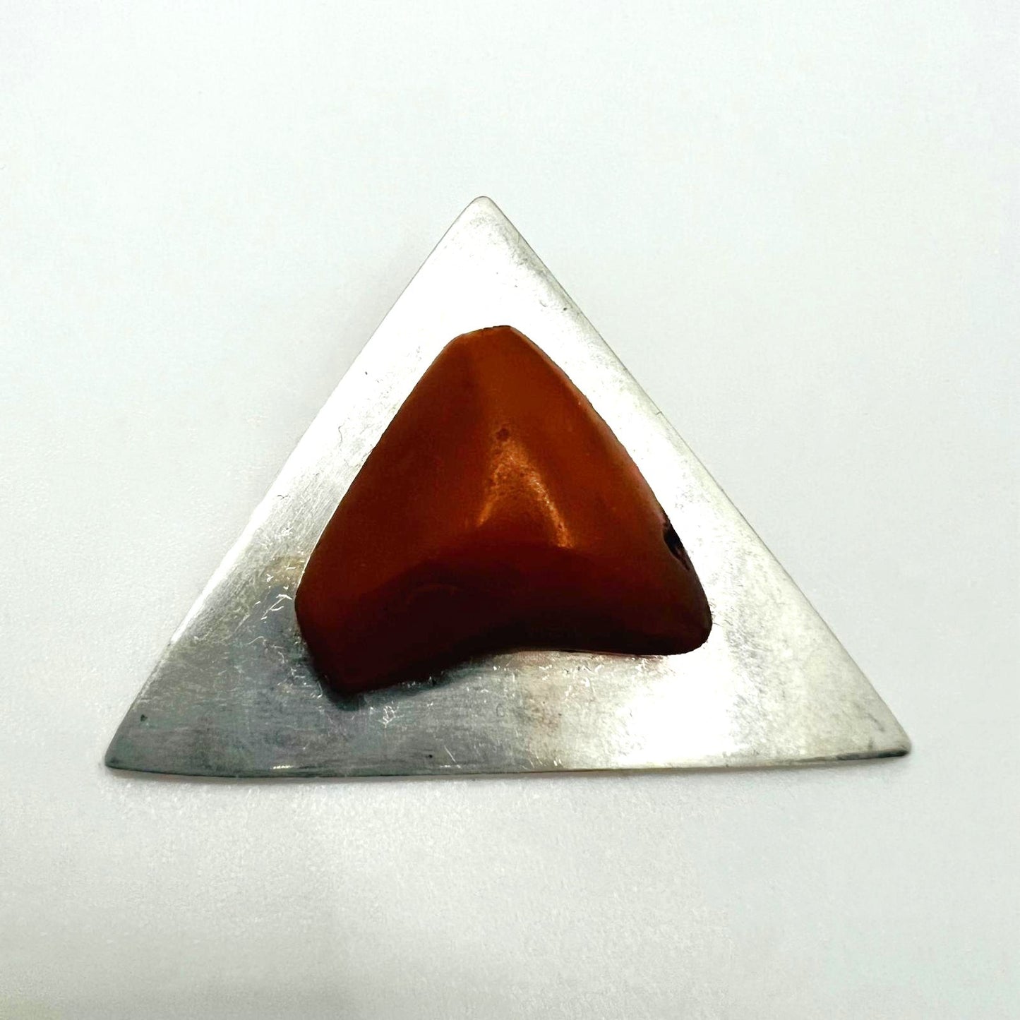 Dreieckiger Butterscotch Bernsteinanhänger