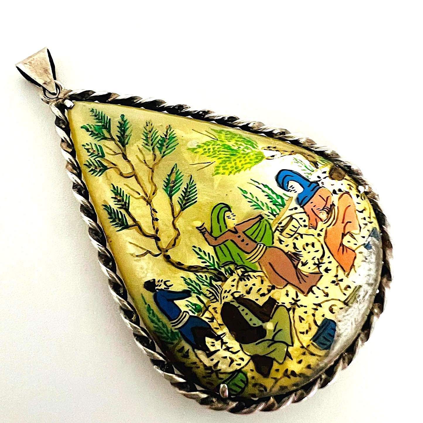 Persische Miniatur Malerei Anhänger