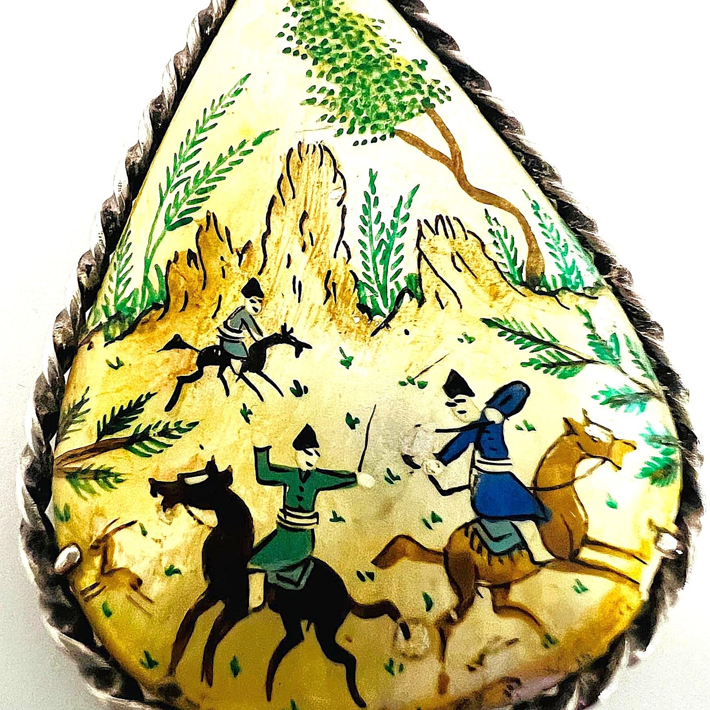 Persische Miniatur Malerei Anhänger