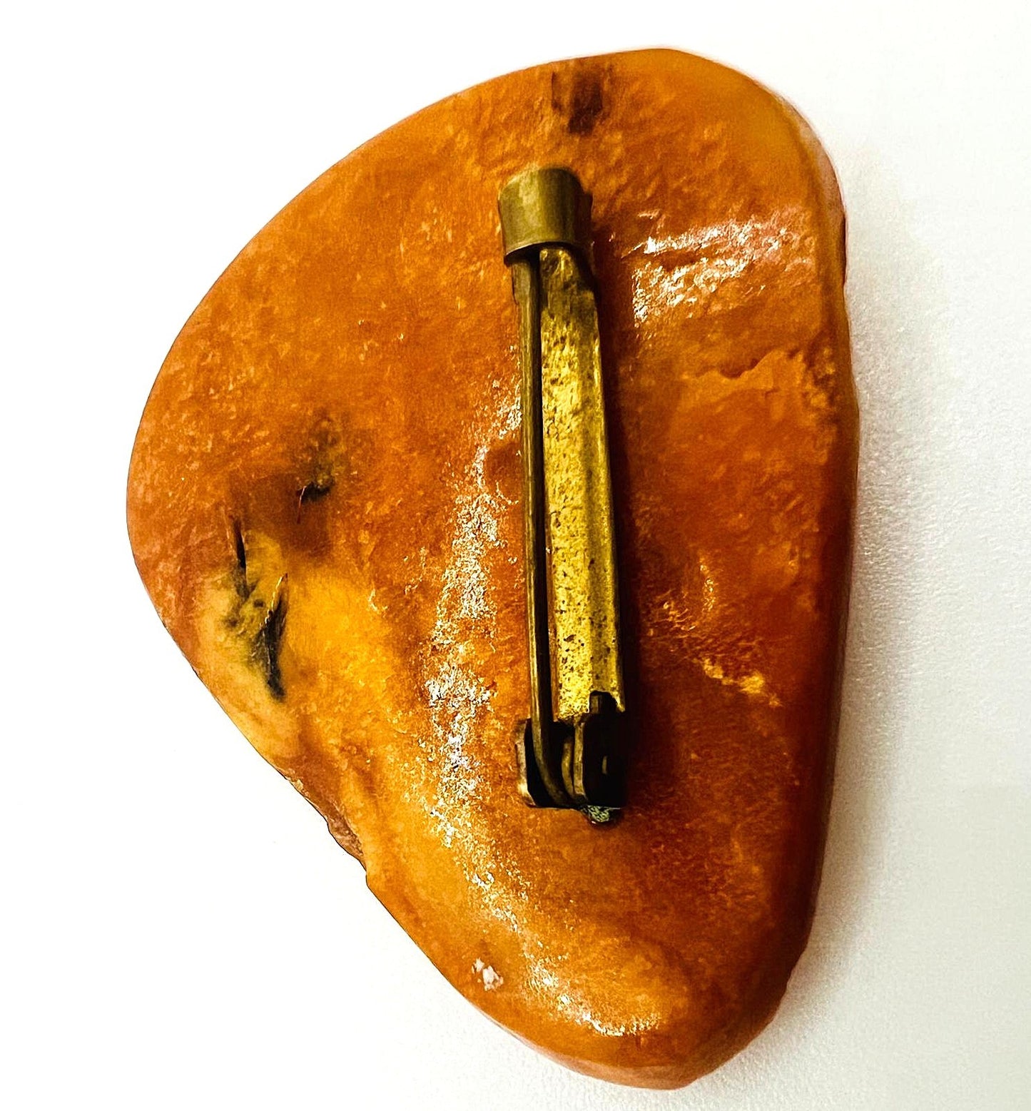 Antike Butterscotch-Bernstein-Brosche