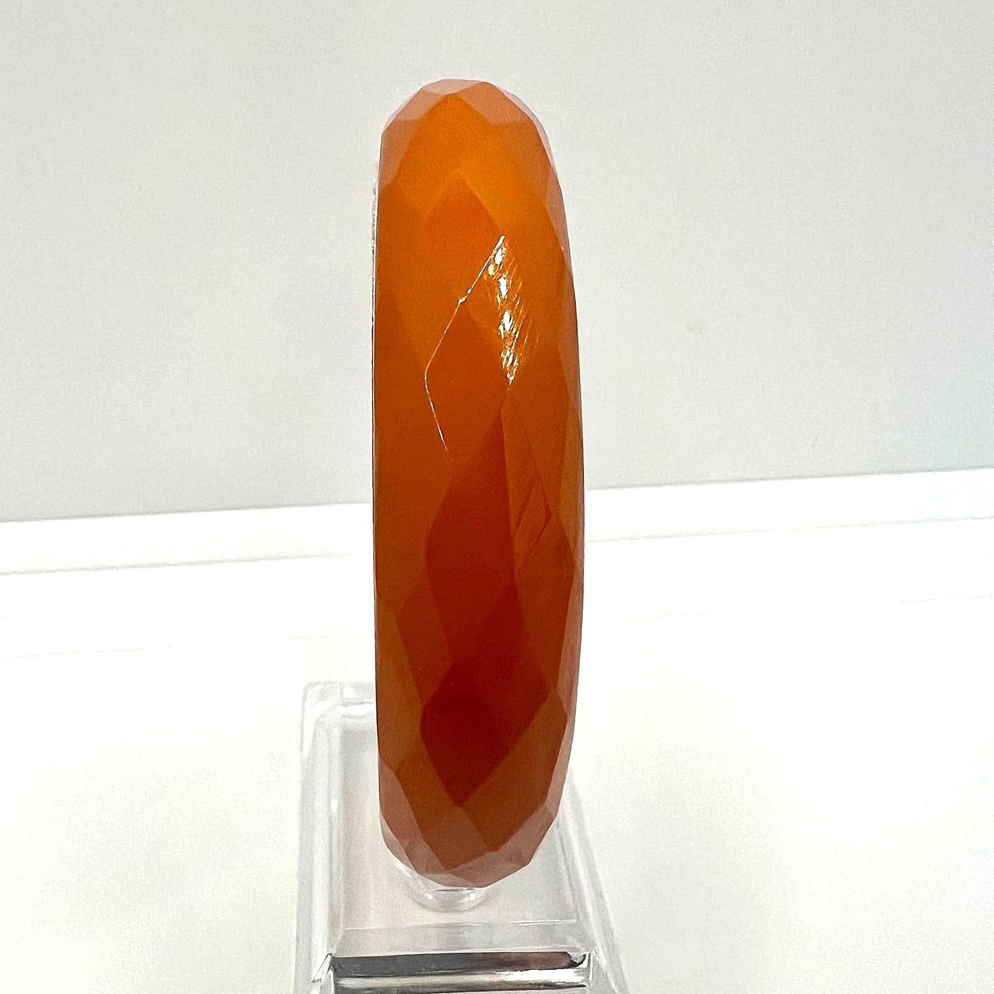 Faceted Solid Baltic Amber Bangle