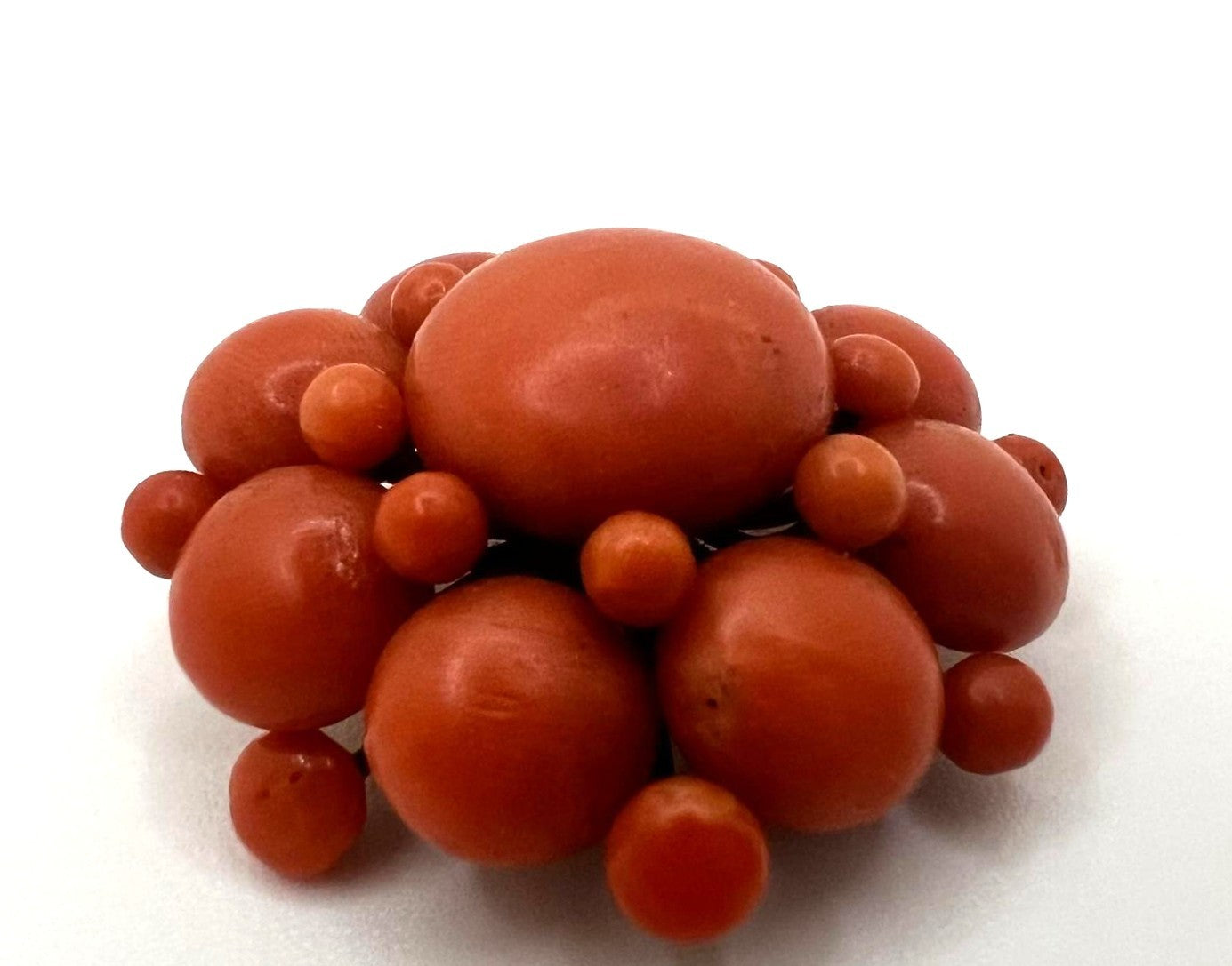 Biedermeier coral pendant 19.23g antique rarity jewelry 5cm collector's item