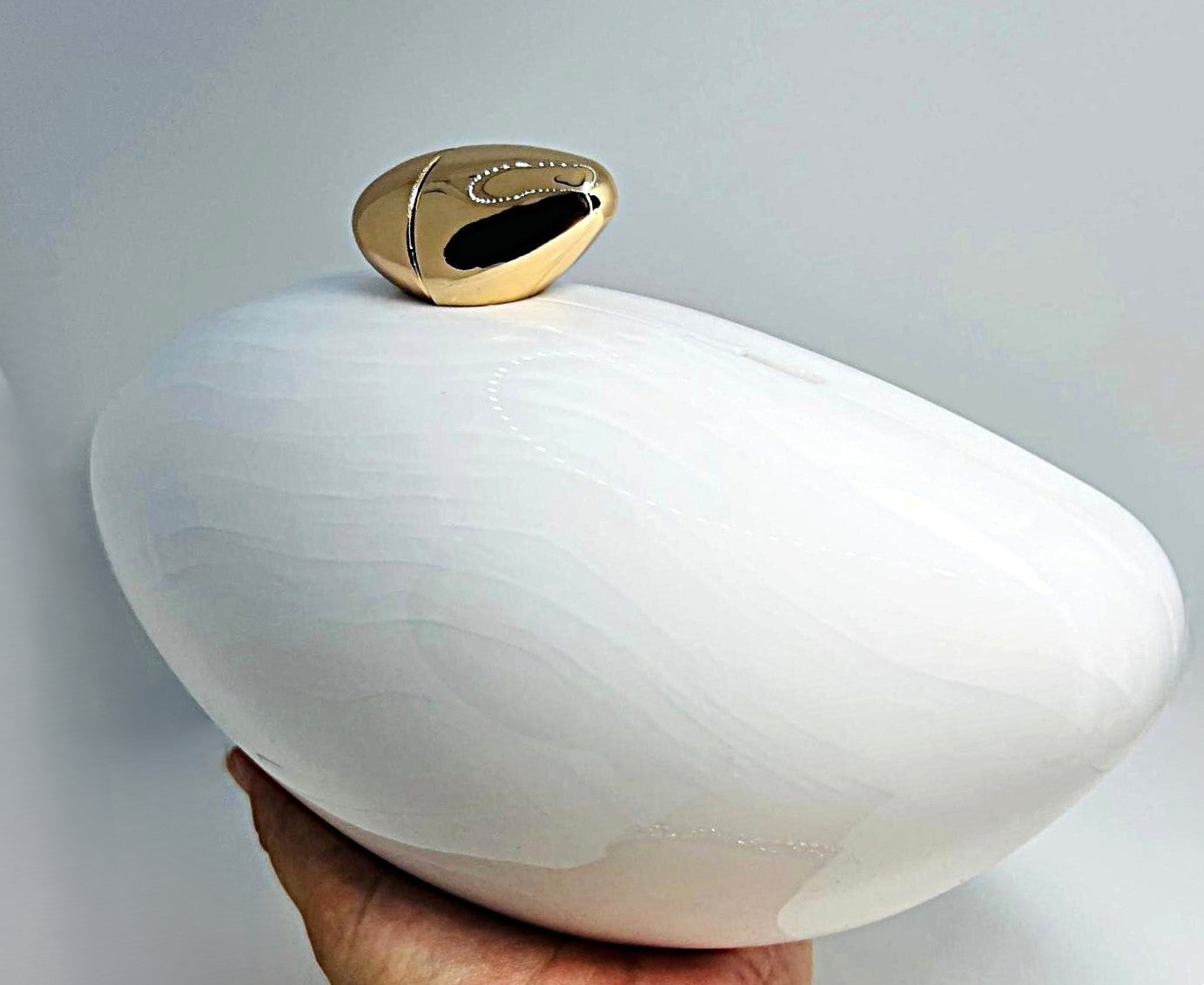 Luxury White Pearl Effect Clutch Bag
