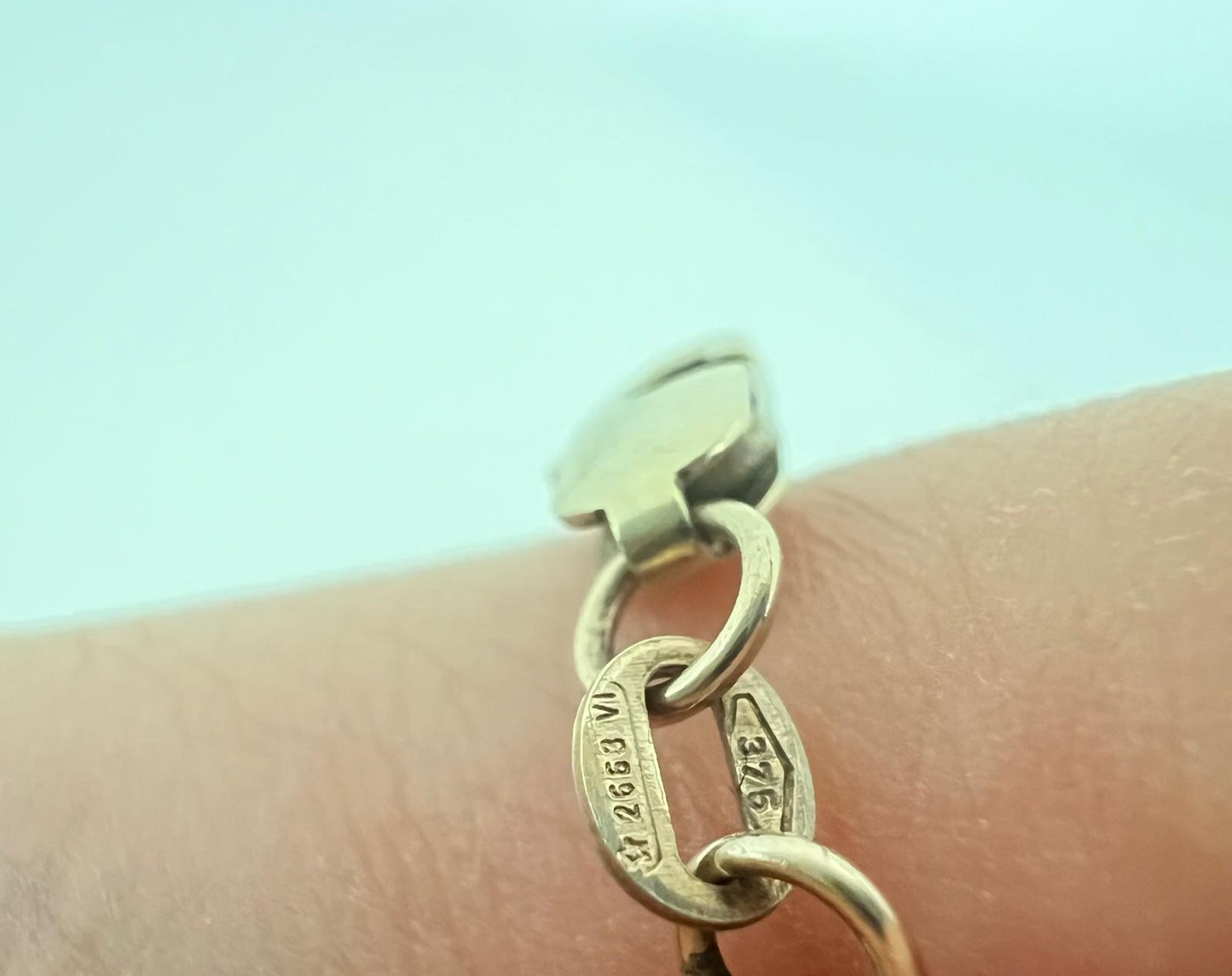 Saphir Kette Damen mit 375 Goldverschluss