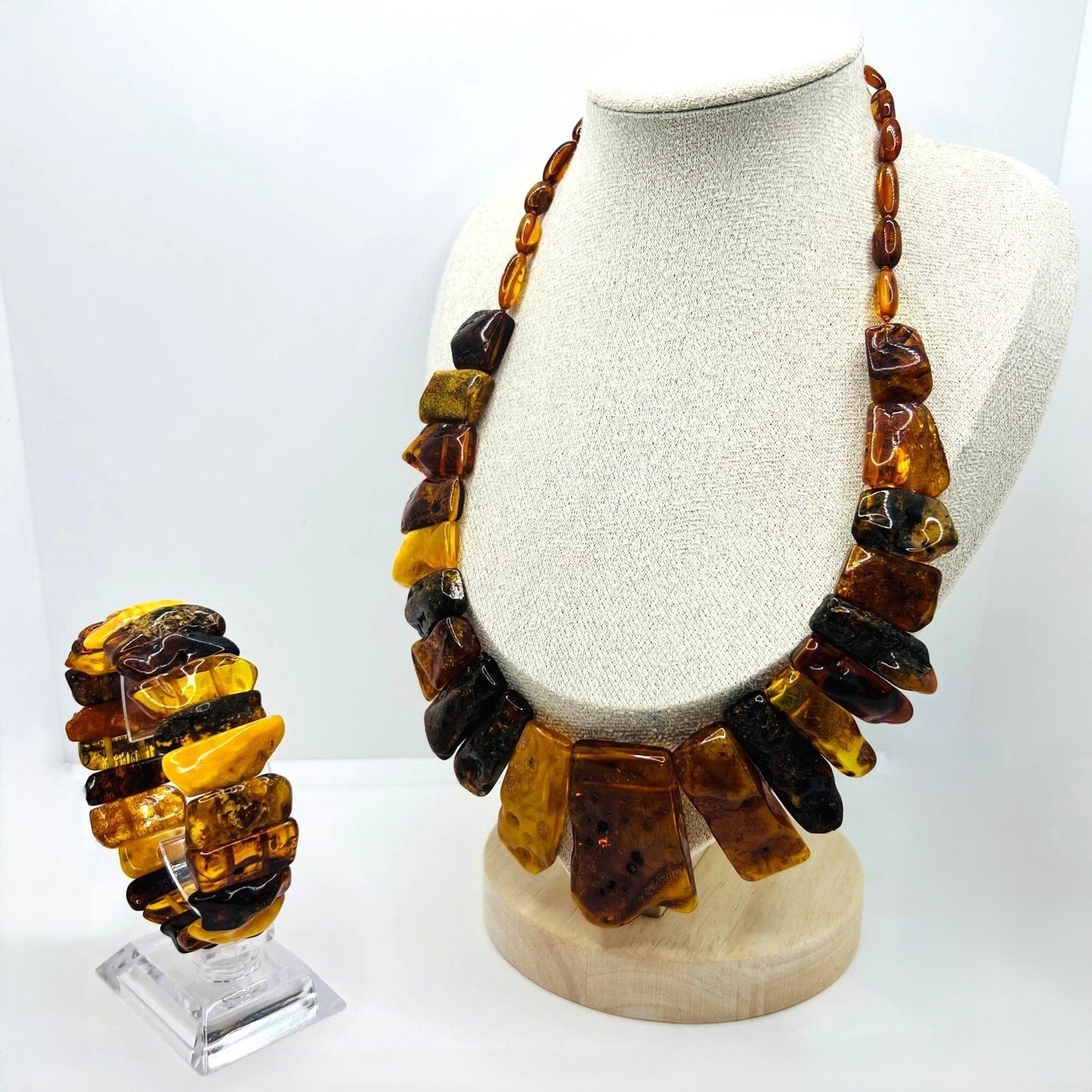 Natur Bernstein Collier + Armband