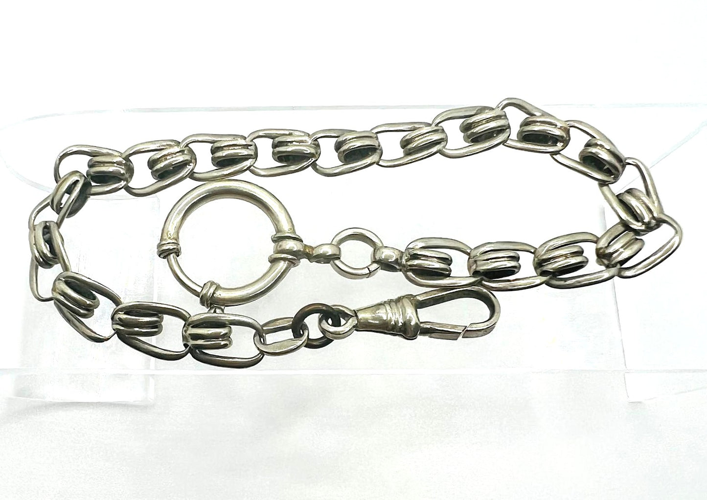 Antike Uhrenkette Silber Jugendstil