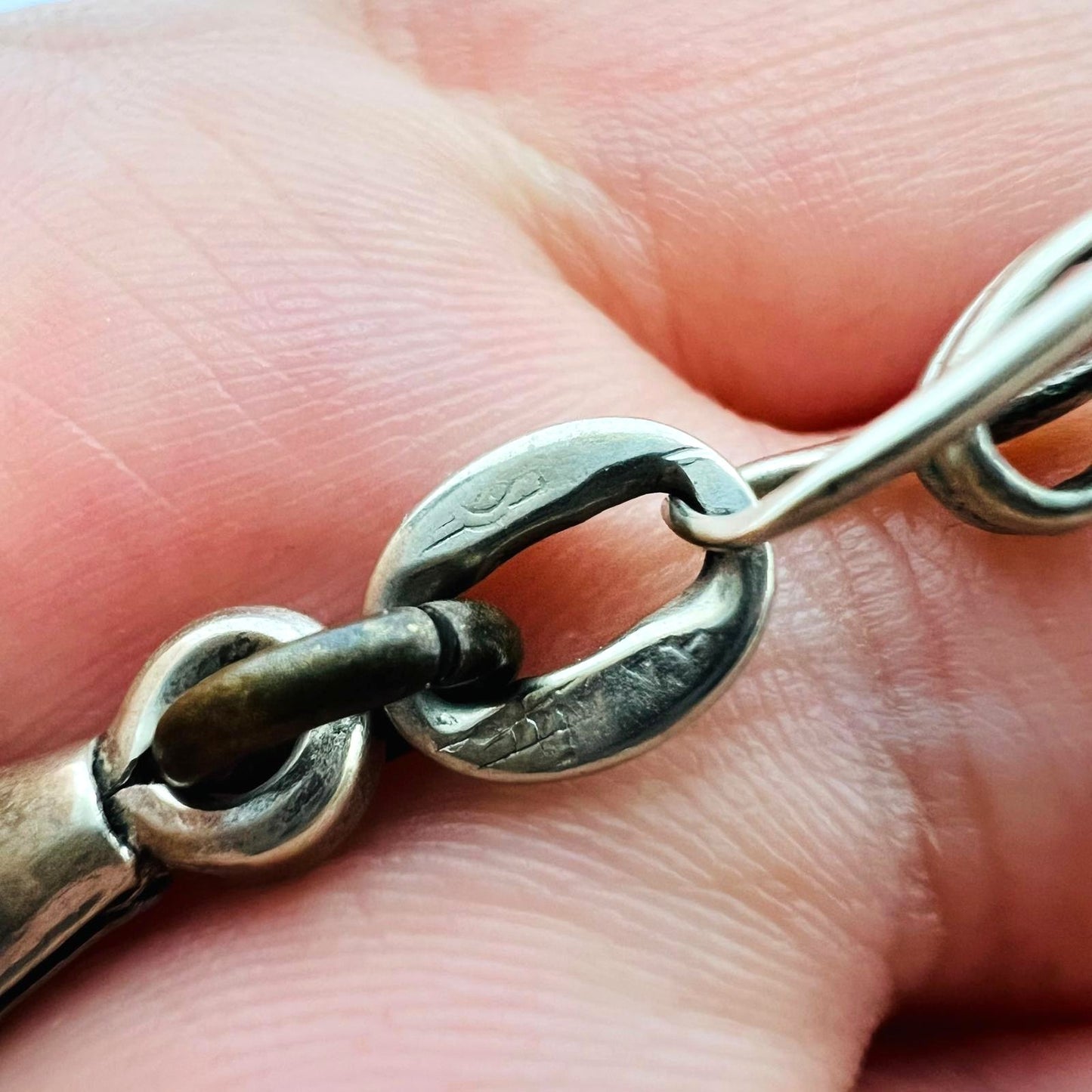 Antike Uhrenkette Silber Jugendstil