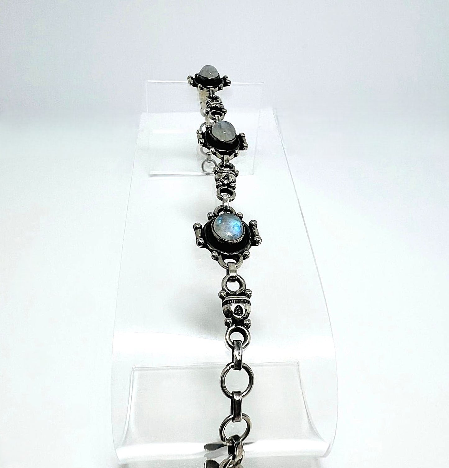 Vintage 925er Silber Armband mit Mondstein