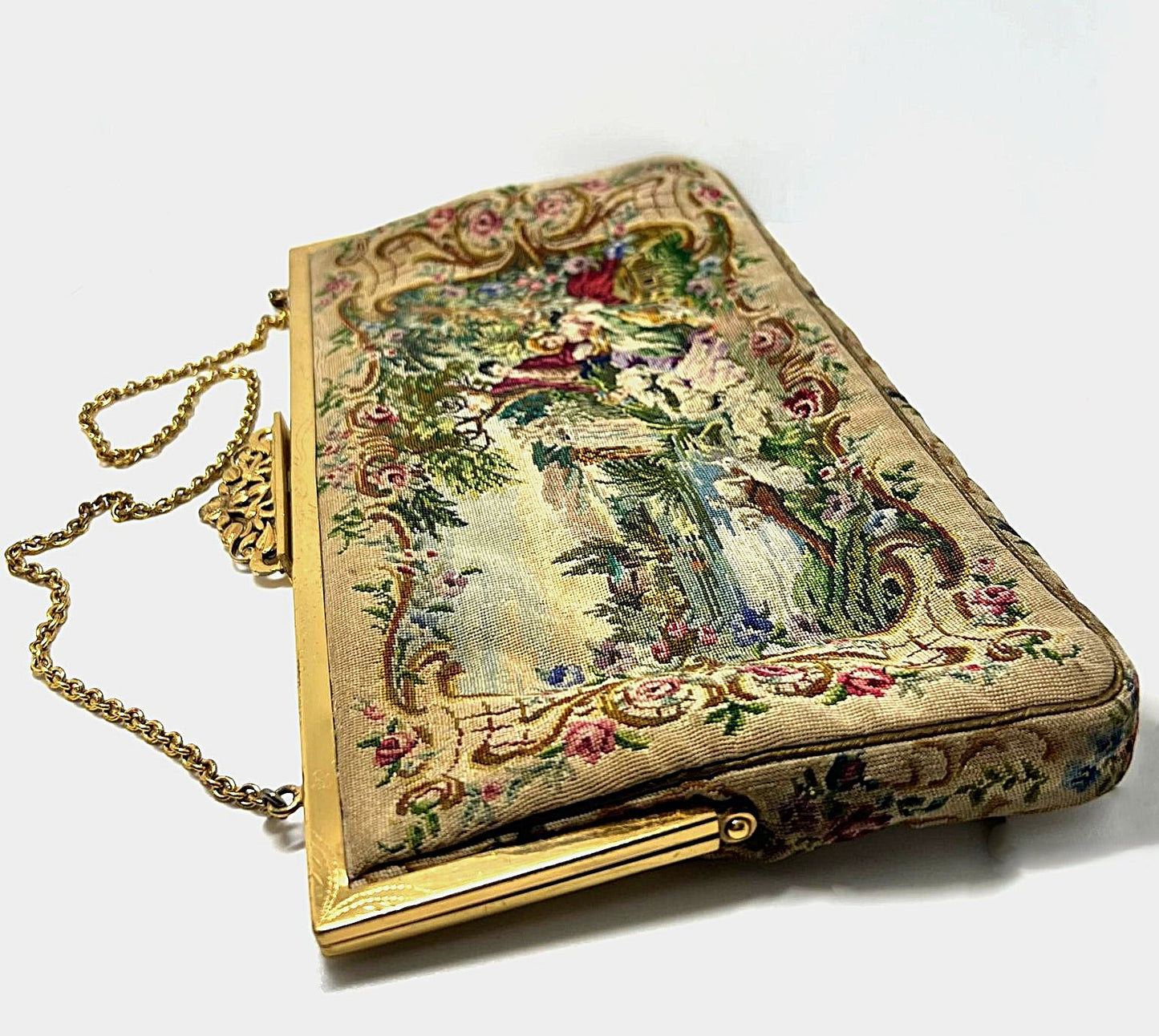 Vintage Tapisserie Abendtasche