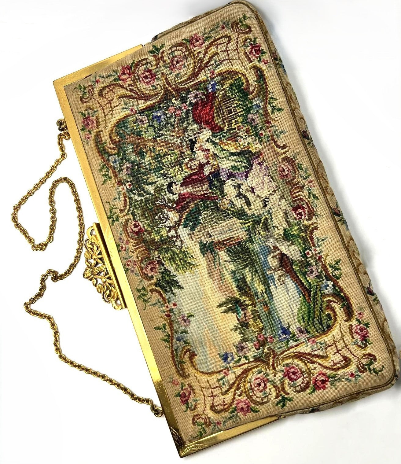 Vintage Tapisserie Abendtasche