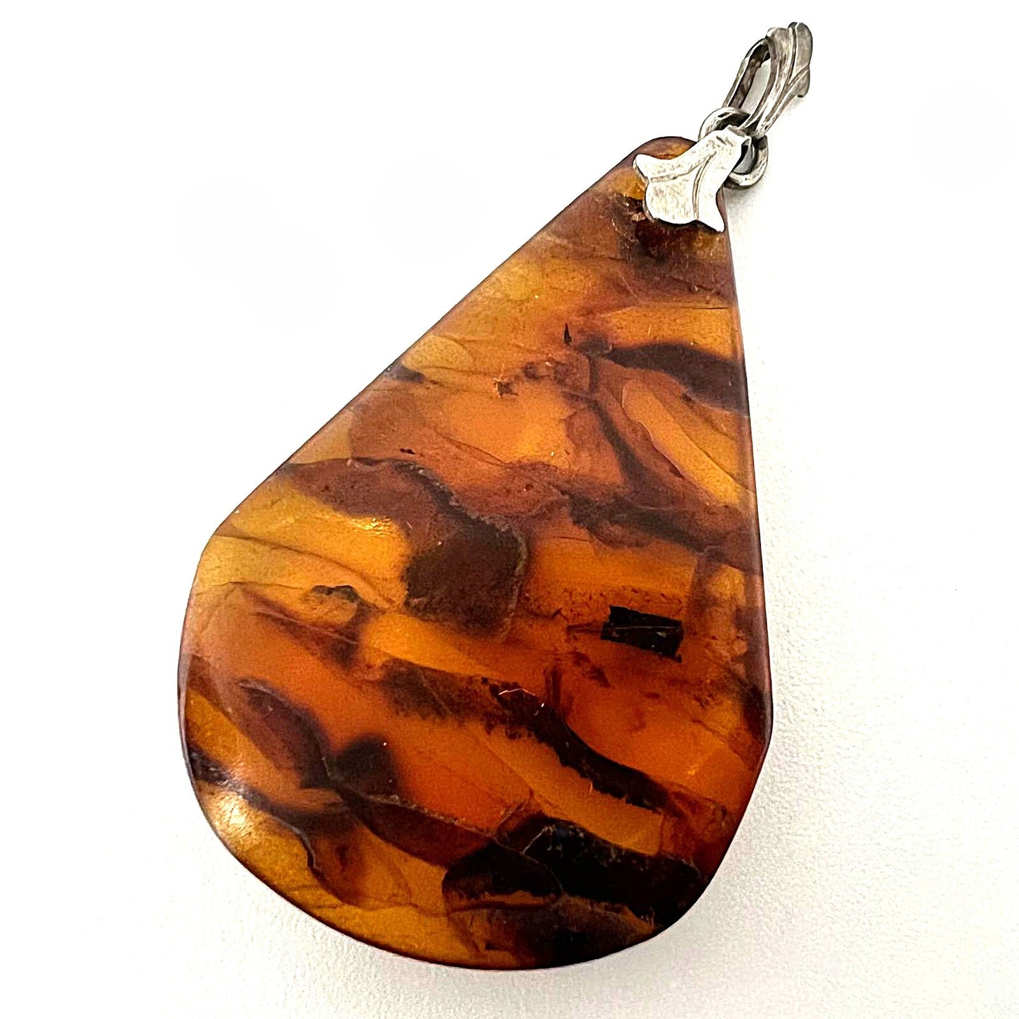 835 Silber Bernstein Anhänger