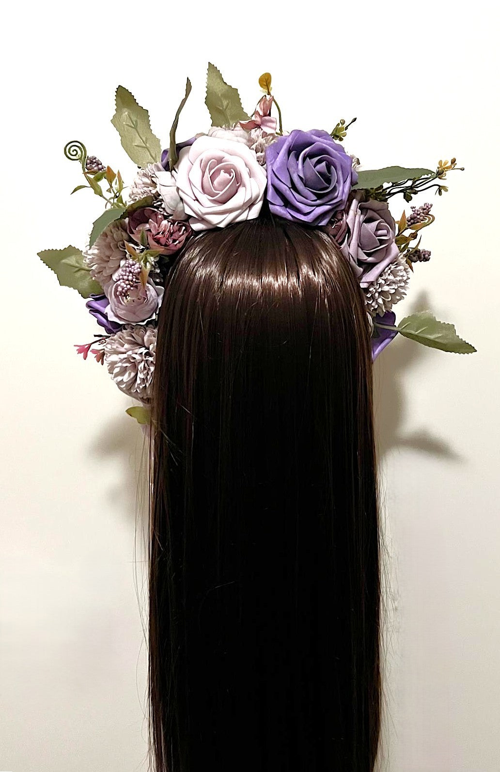 Blumenkrone/Haarkranz lila & flieder