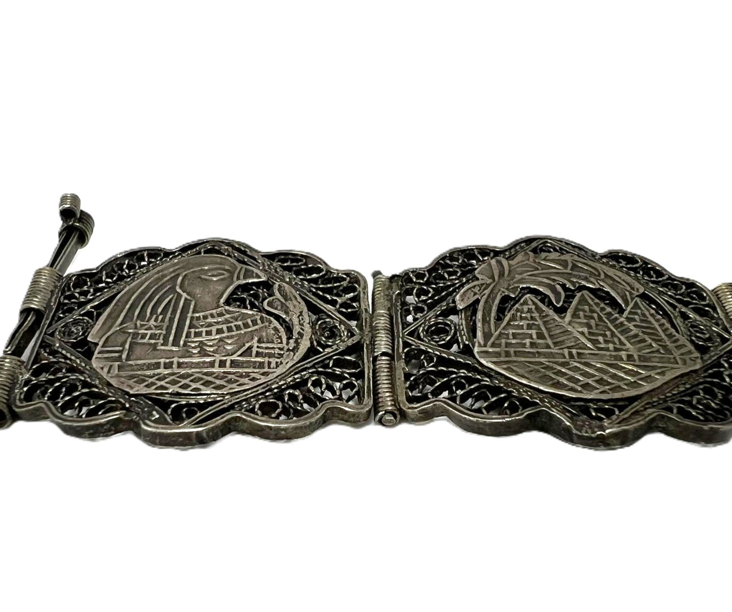 Art Déco Ägypten Revival Silberarmband