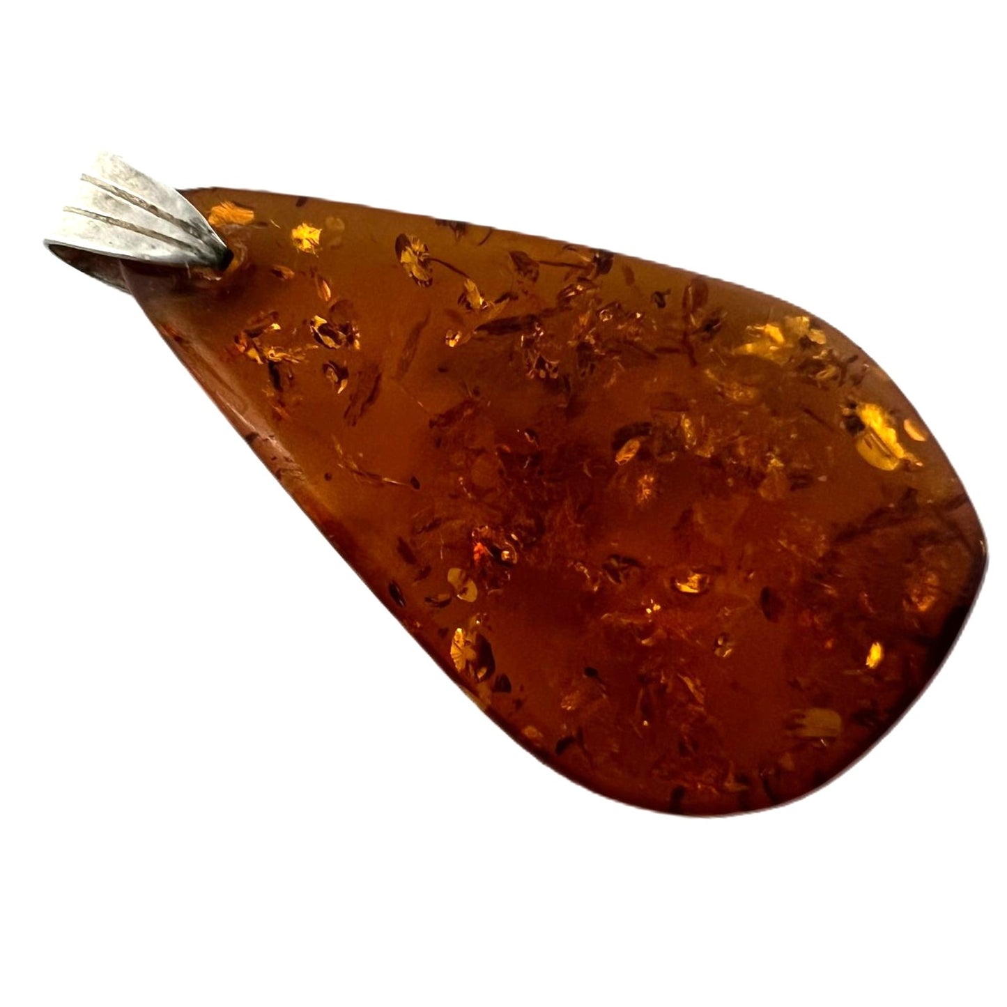 Vintage 925er Silber Bernsteinanhänger