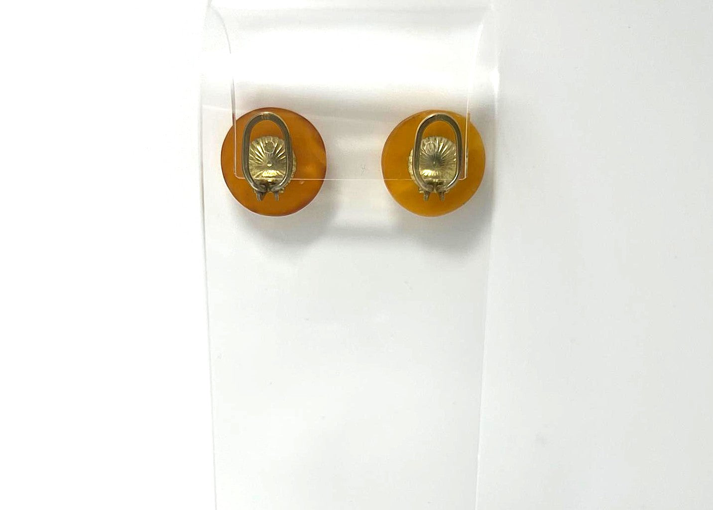 Antike Art Déco Bernstein-Ohrclips