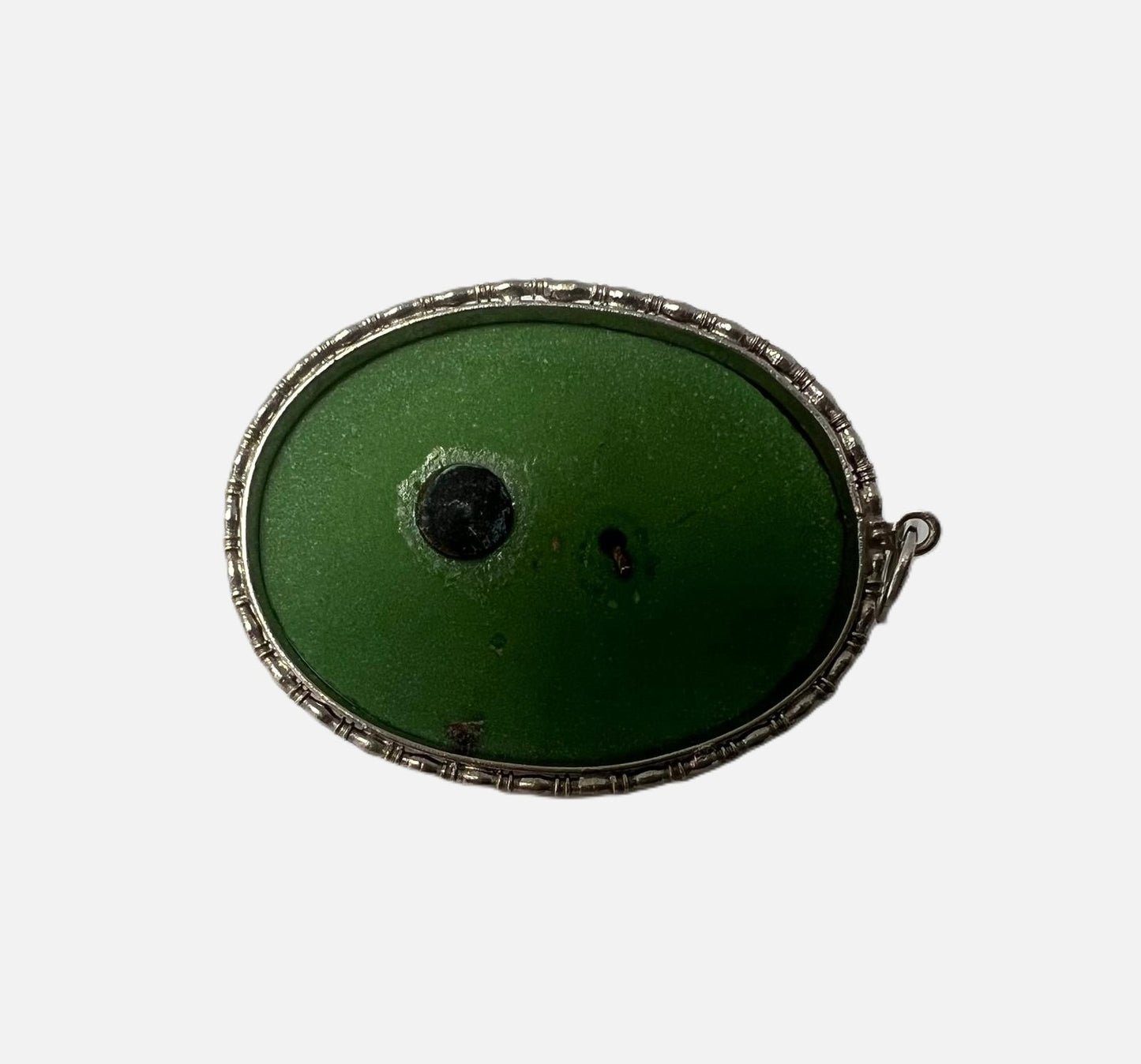 Antiker Art Déco Anhänger Nephrit Jade