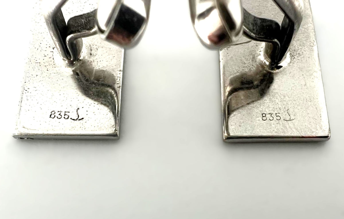 Art Deco Manschettenknöpfe 835 Silber