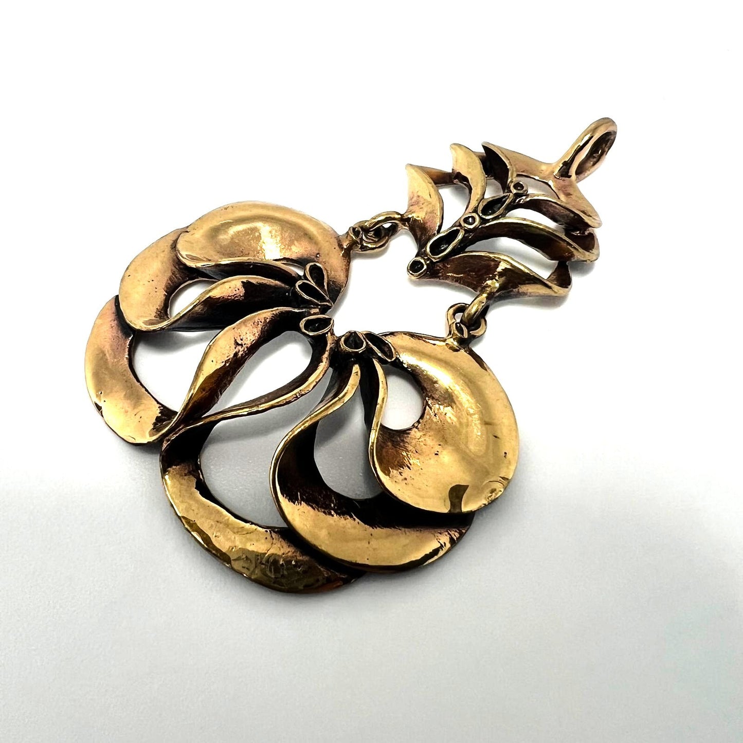 Jugendstil Bronze Anhänger