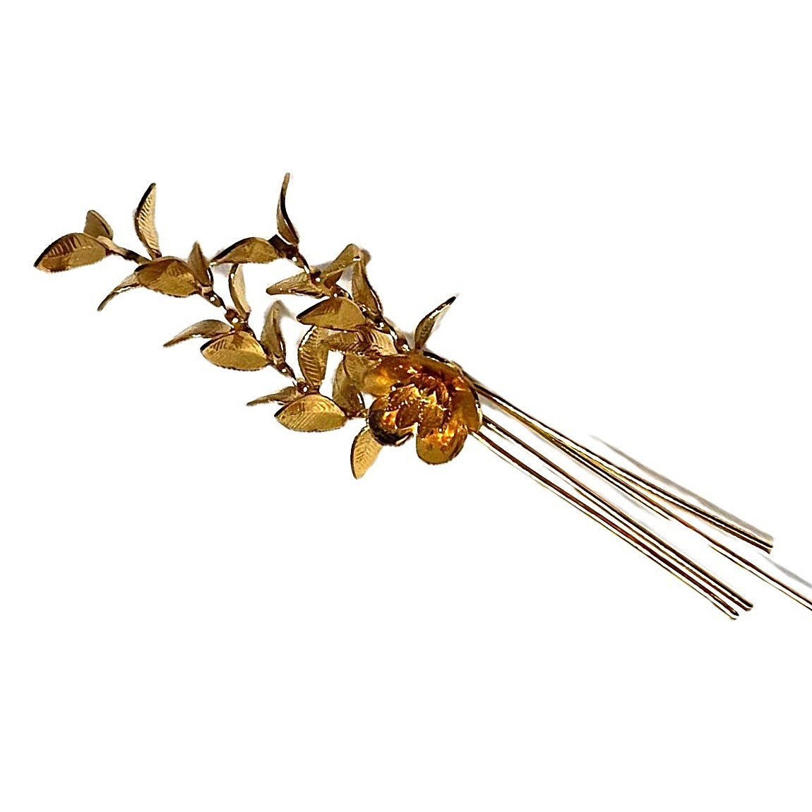 antike vergoldete Haarkrone mit Haarnadel