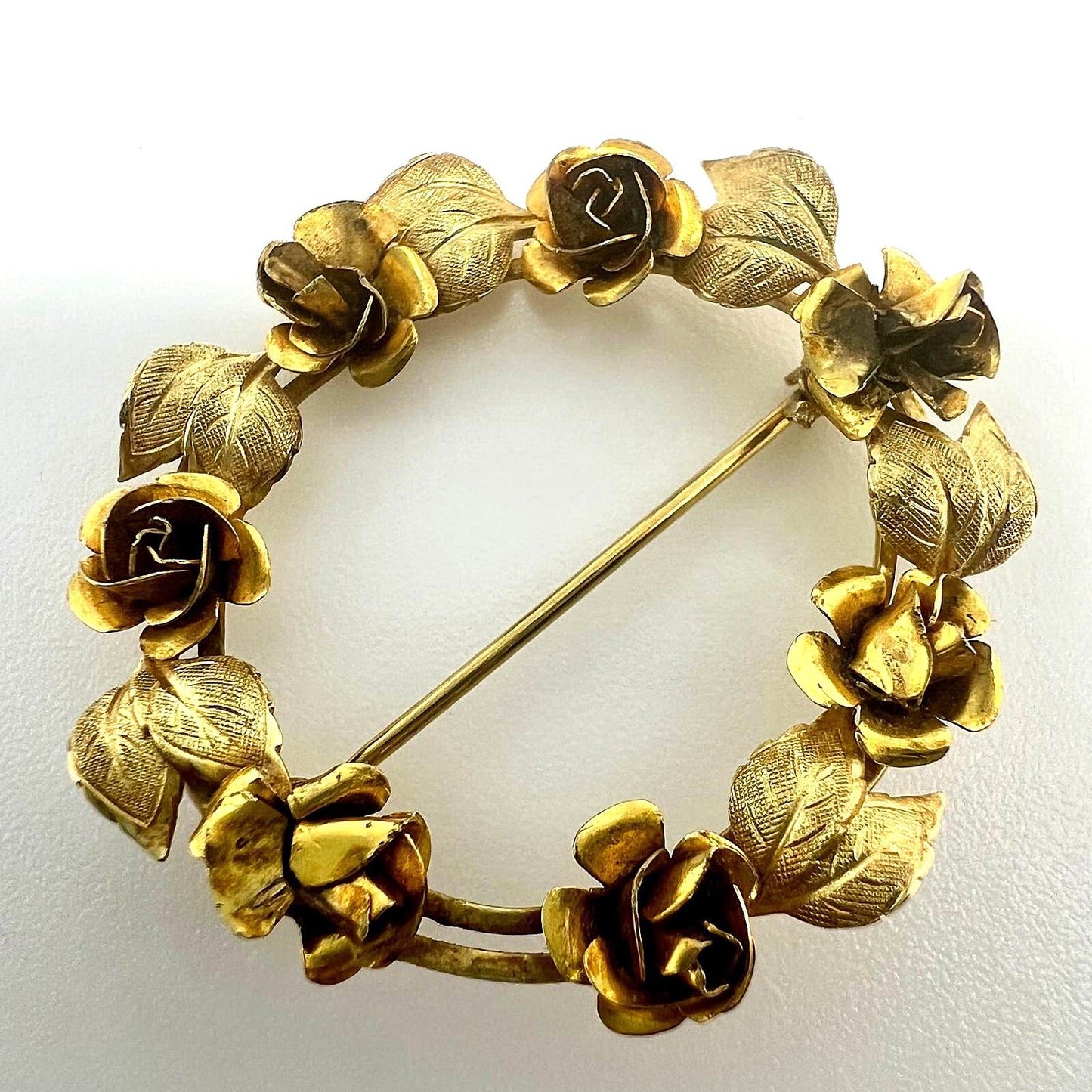 333 Gold Brosche mit Rosen