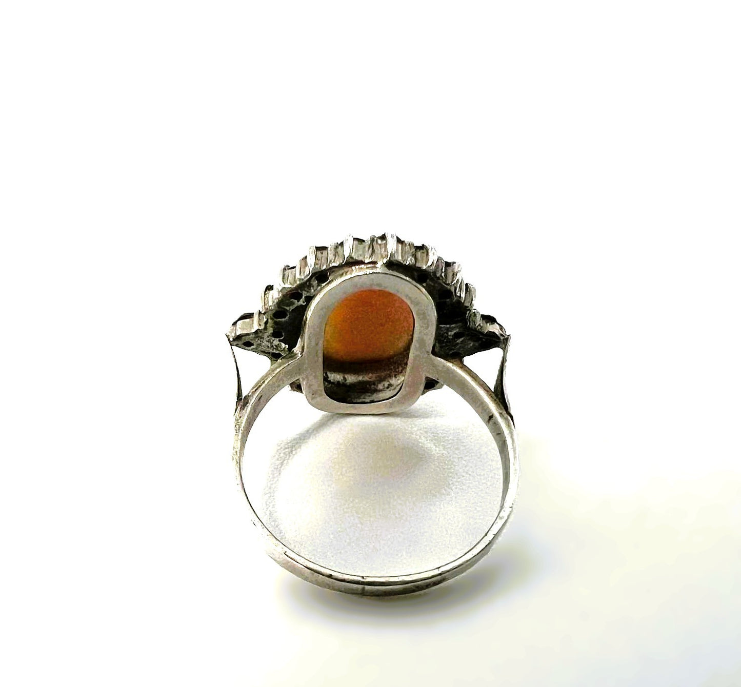Antiker böhmischer Granat-Kamee-Ring