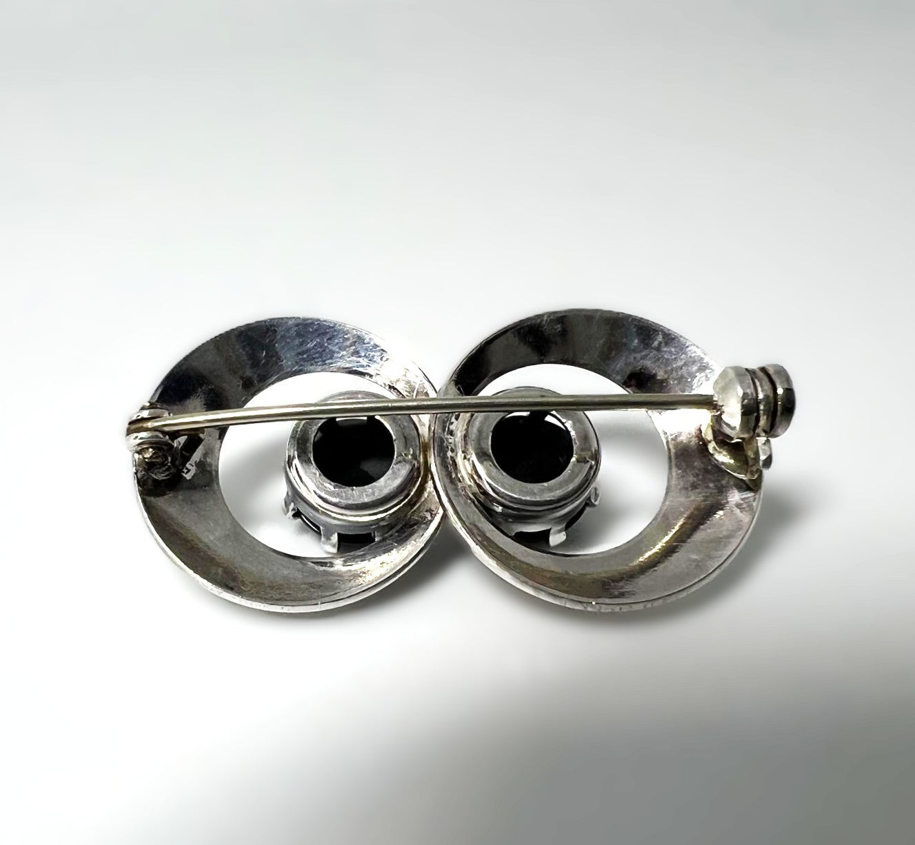 Silber Hämatit-Brosche