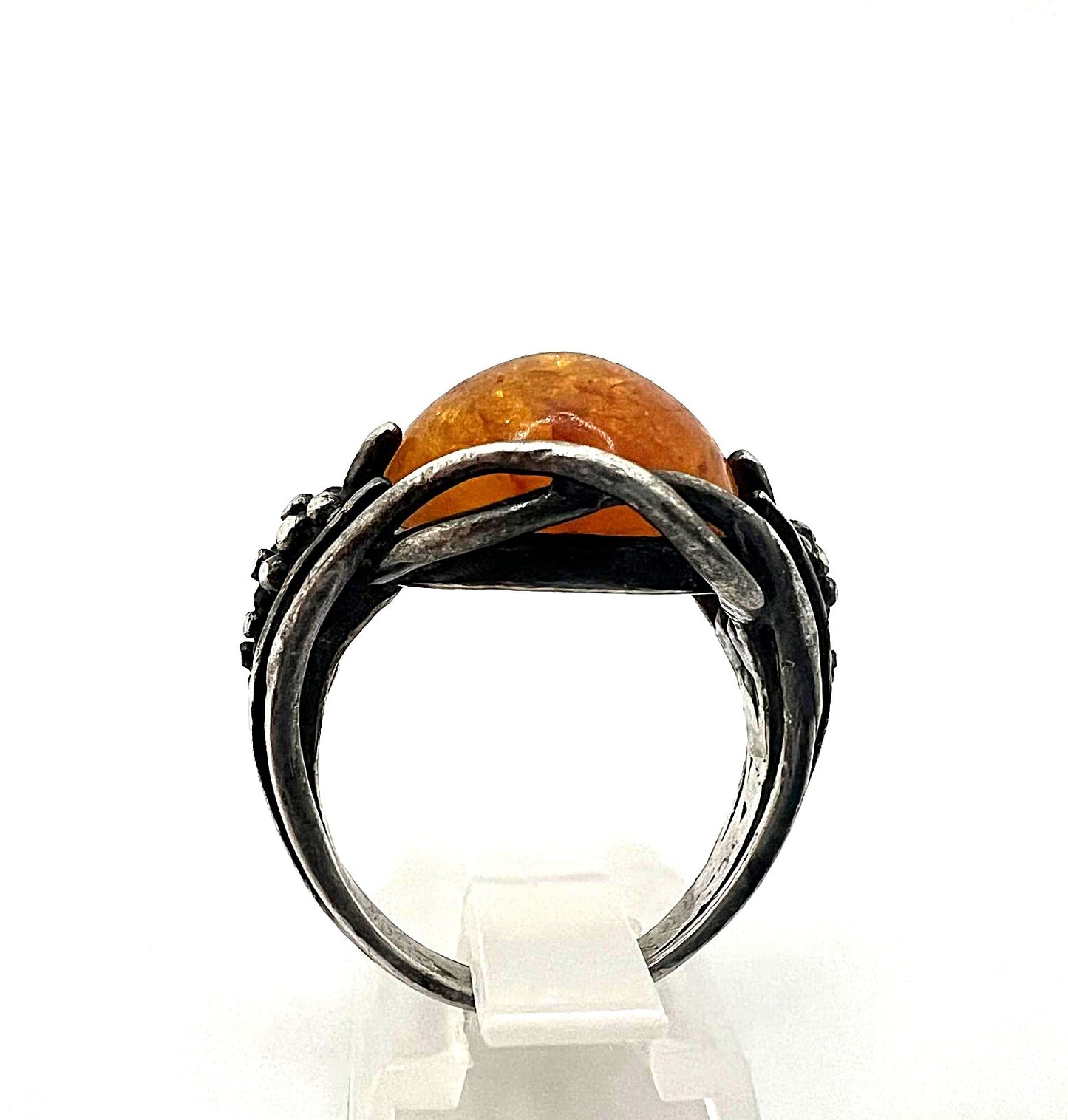 925 Silber Ring mit Bernstein