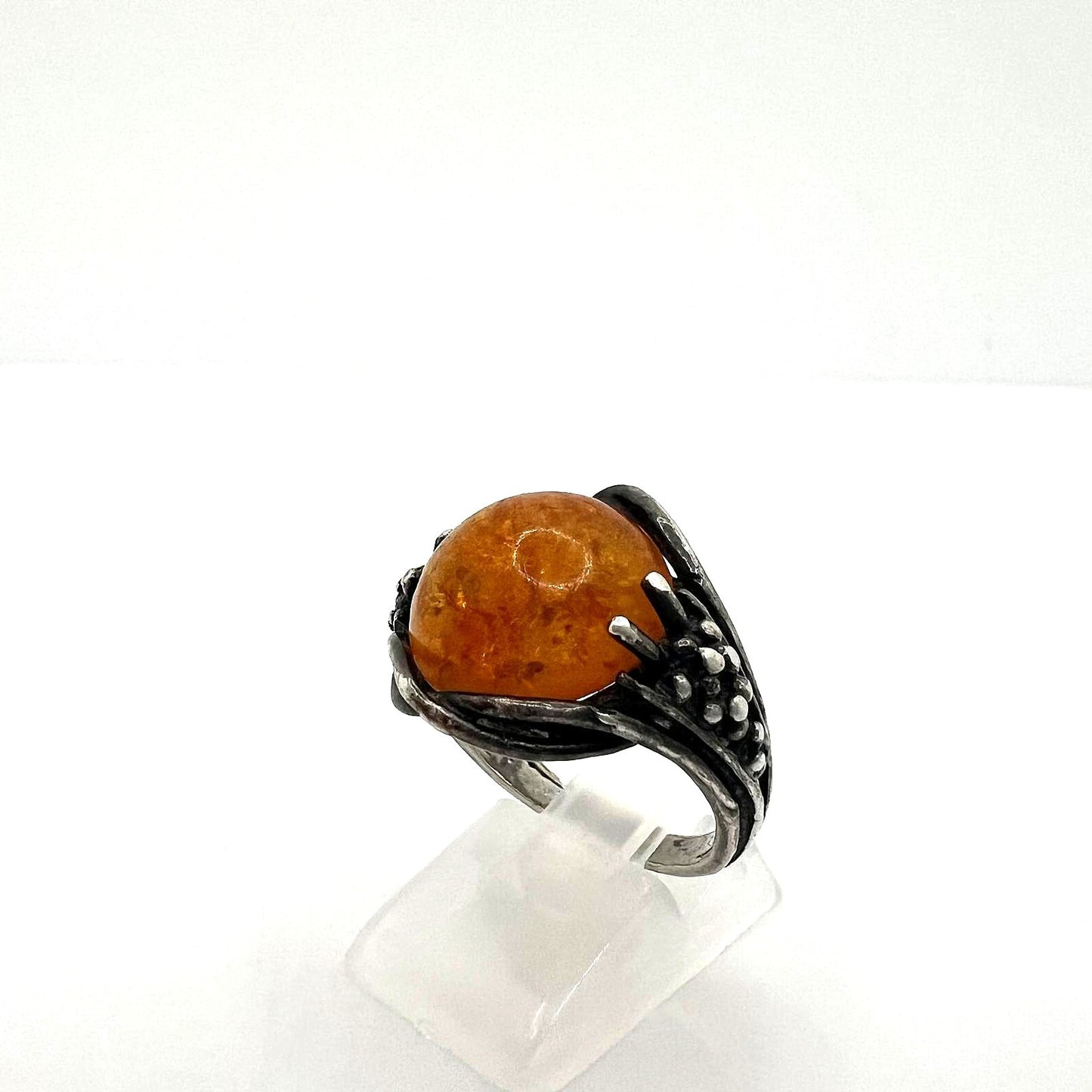 925 Silber Ring mit Bernstein