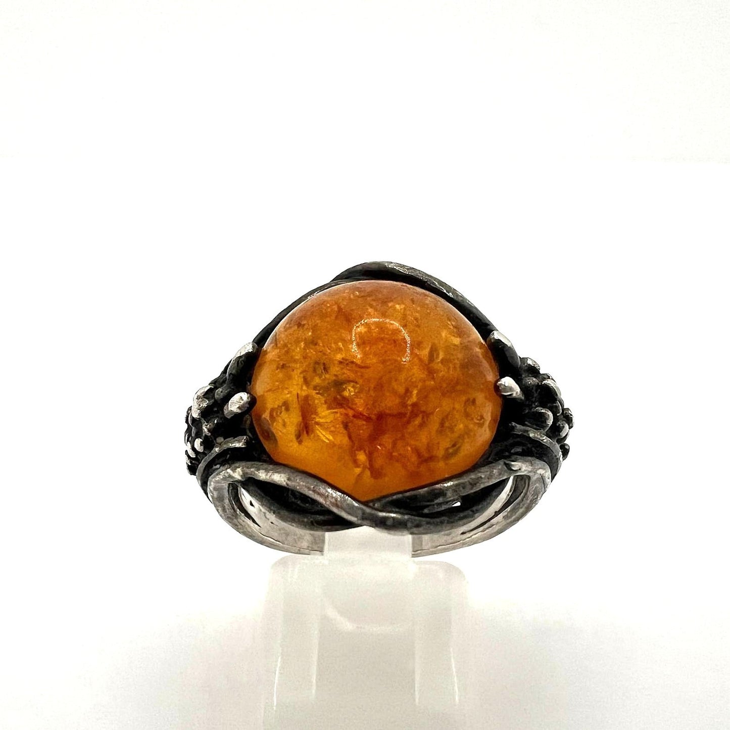 925 Silber Ring mit Bernstein