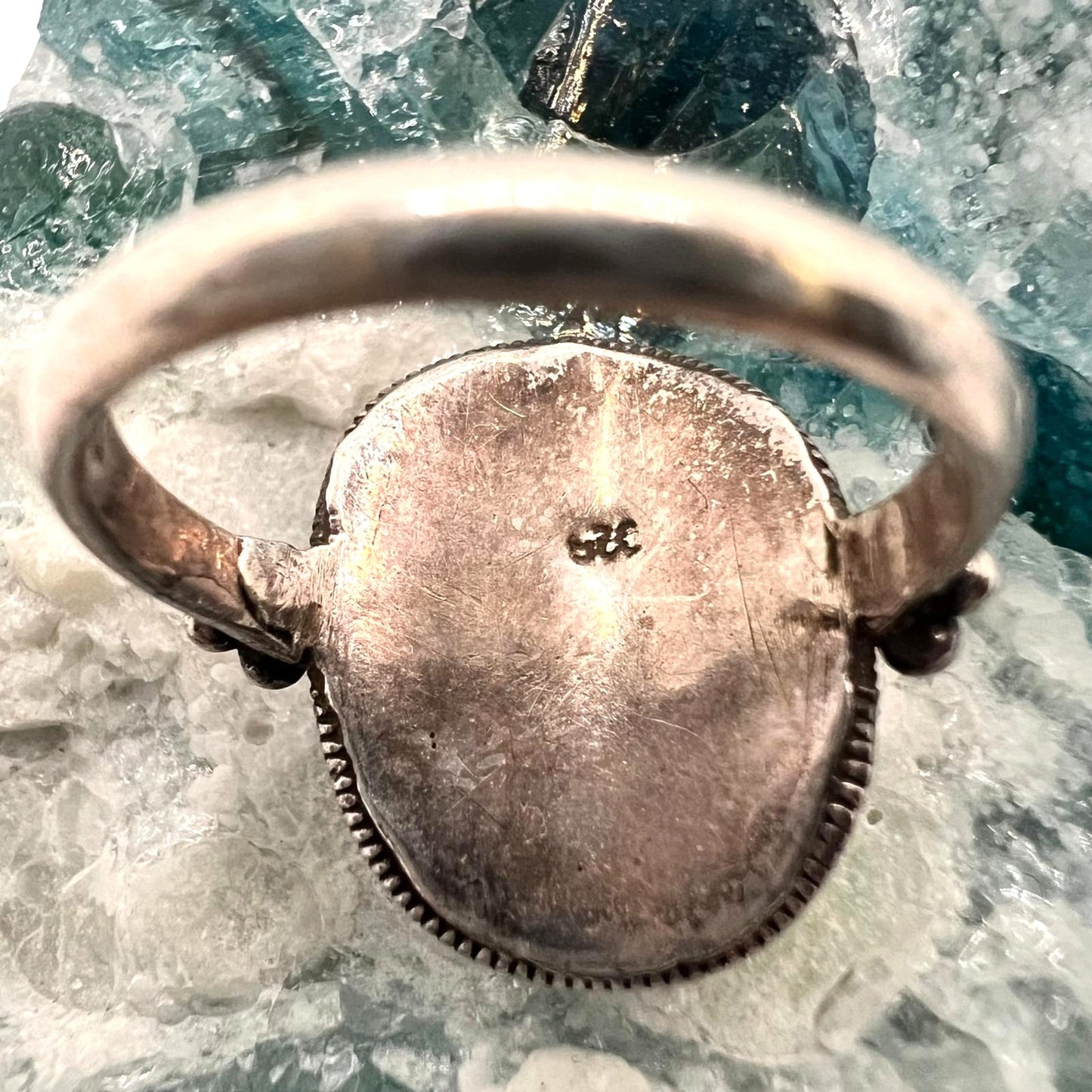 Vintage 925 Silver Ring with Turquoise – Handmade & Unique