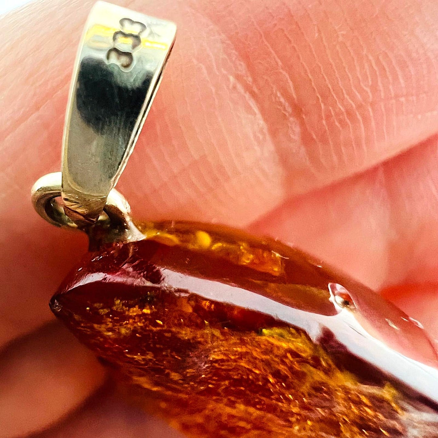 Amber Pendant with 333 Gold