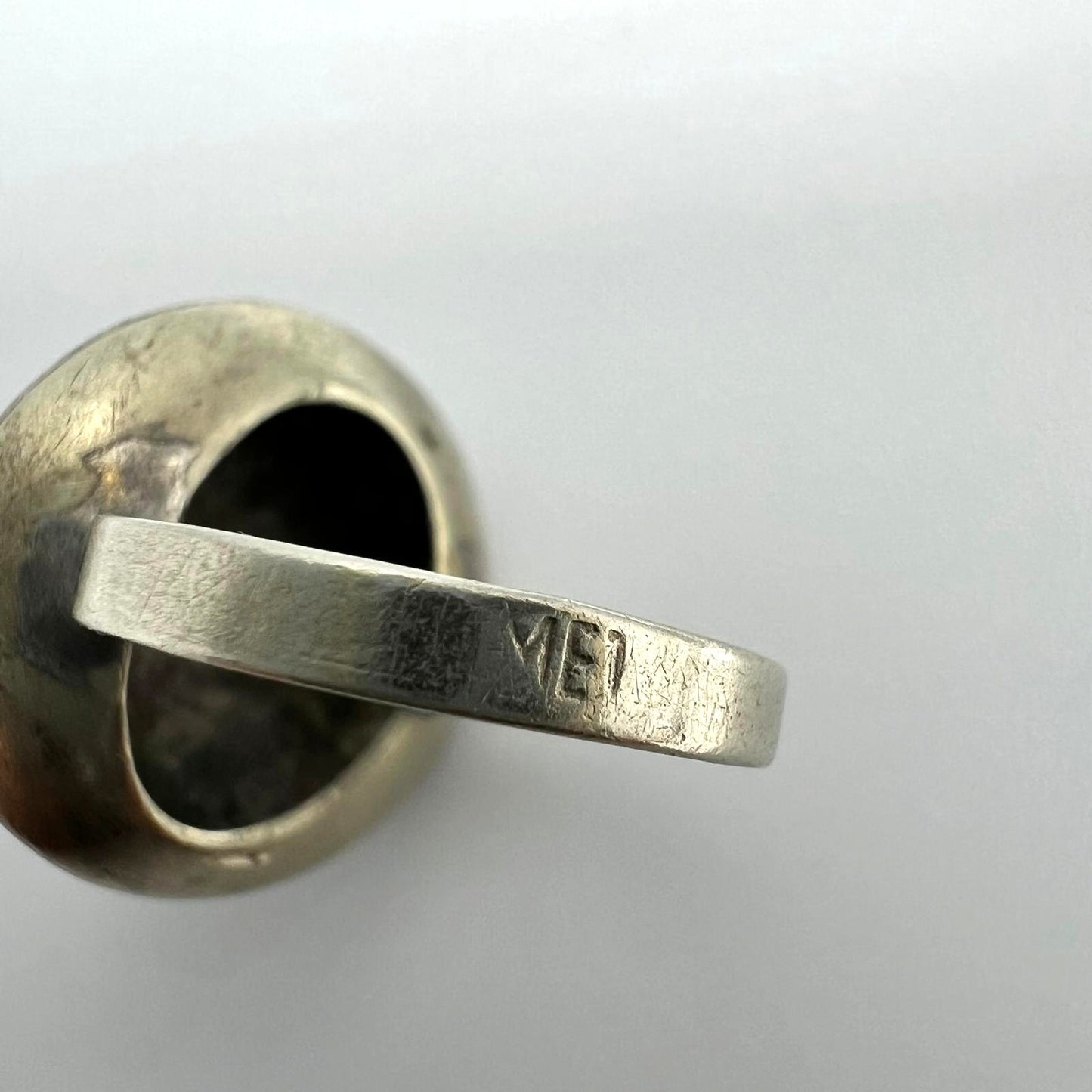 Amber Silberring Art Deco Ring