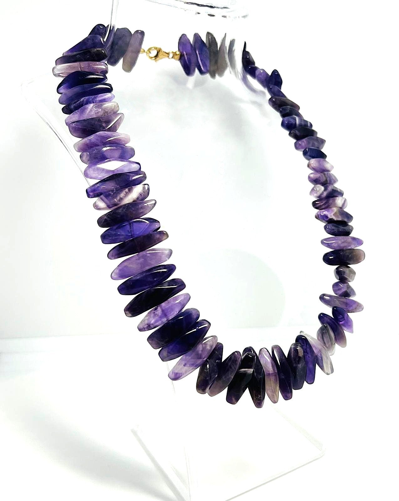 Amethyst Collier 375er Gold