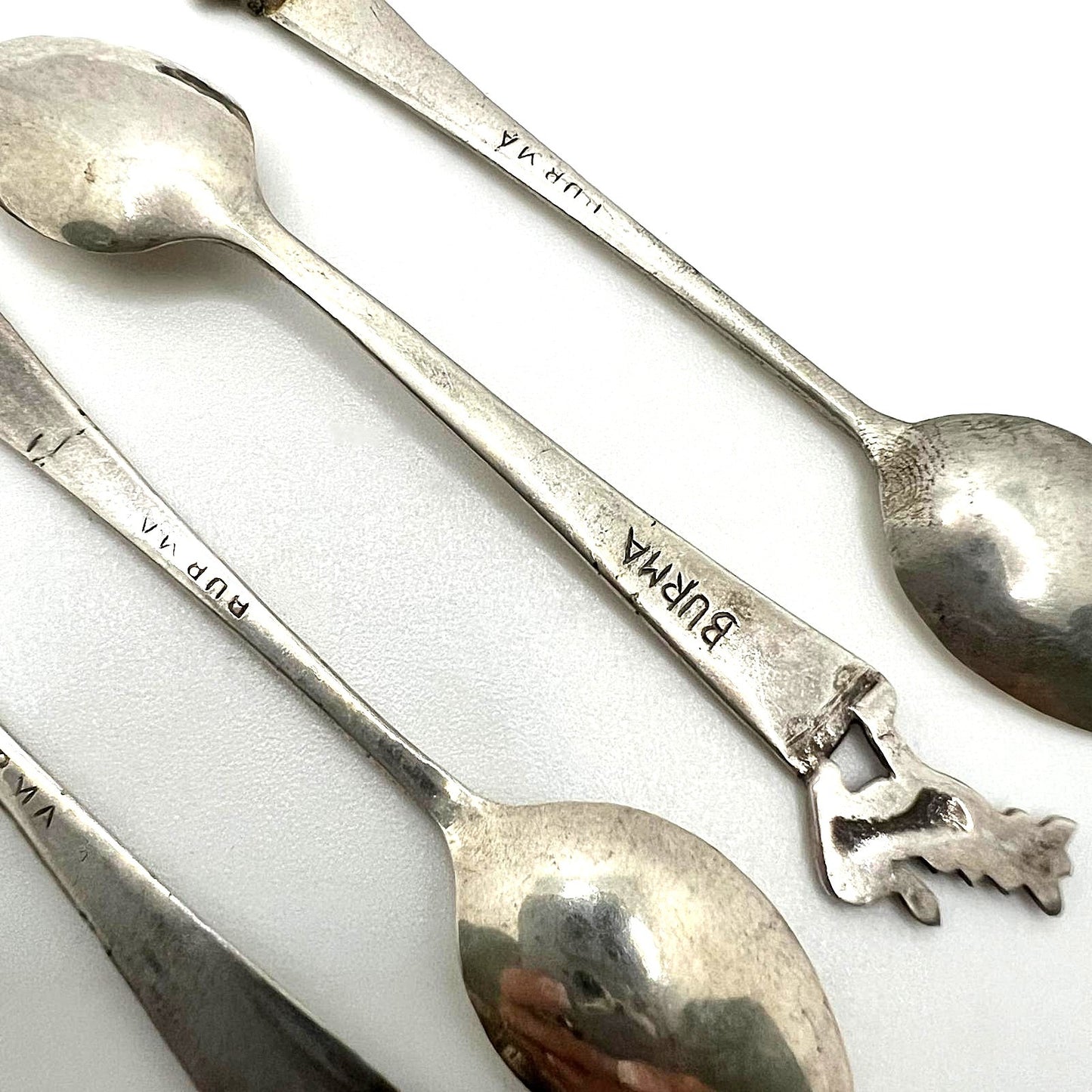Antik Silber-Teelöffel Set