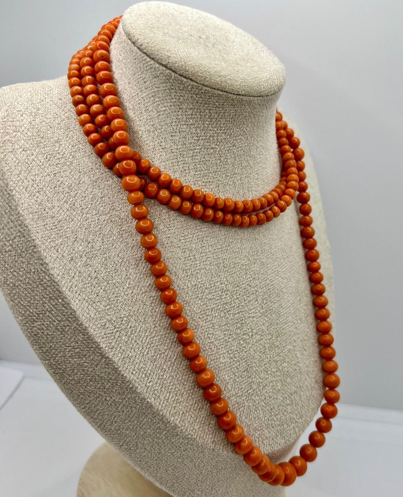 Art Deco Korallen Kette