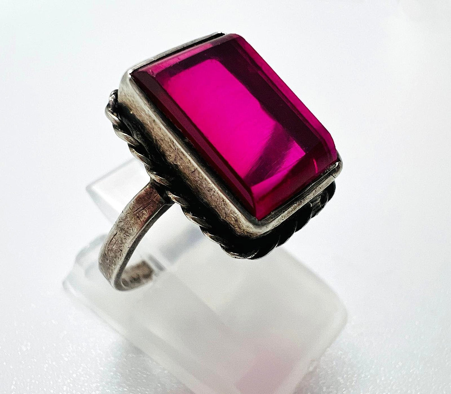 Antiker 800 Silber Jugendstil Ring