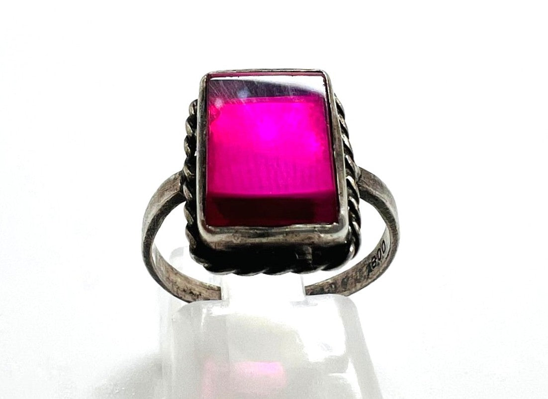 Antiker 800 Silber Jugendstil Ring