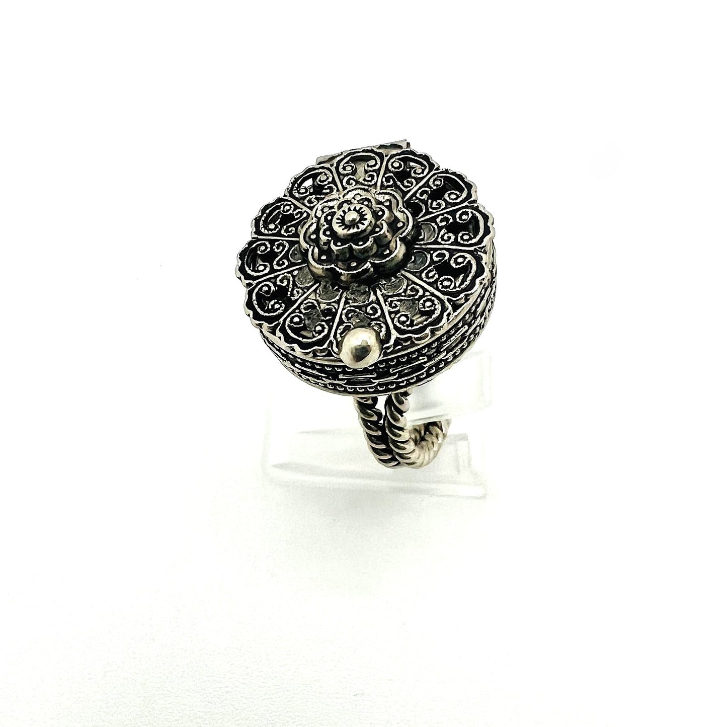 Antiker Art Deco Giftring Silber filigran